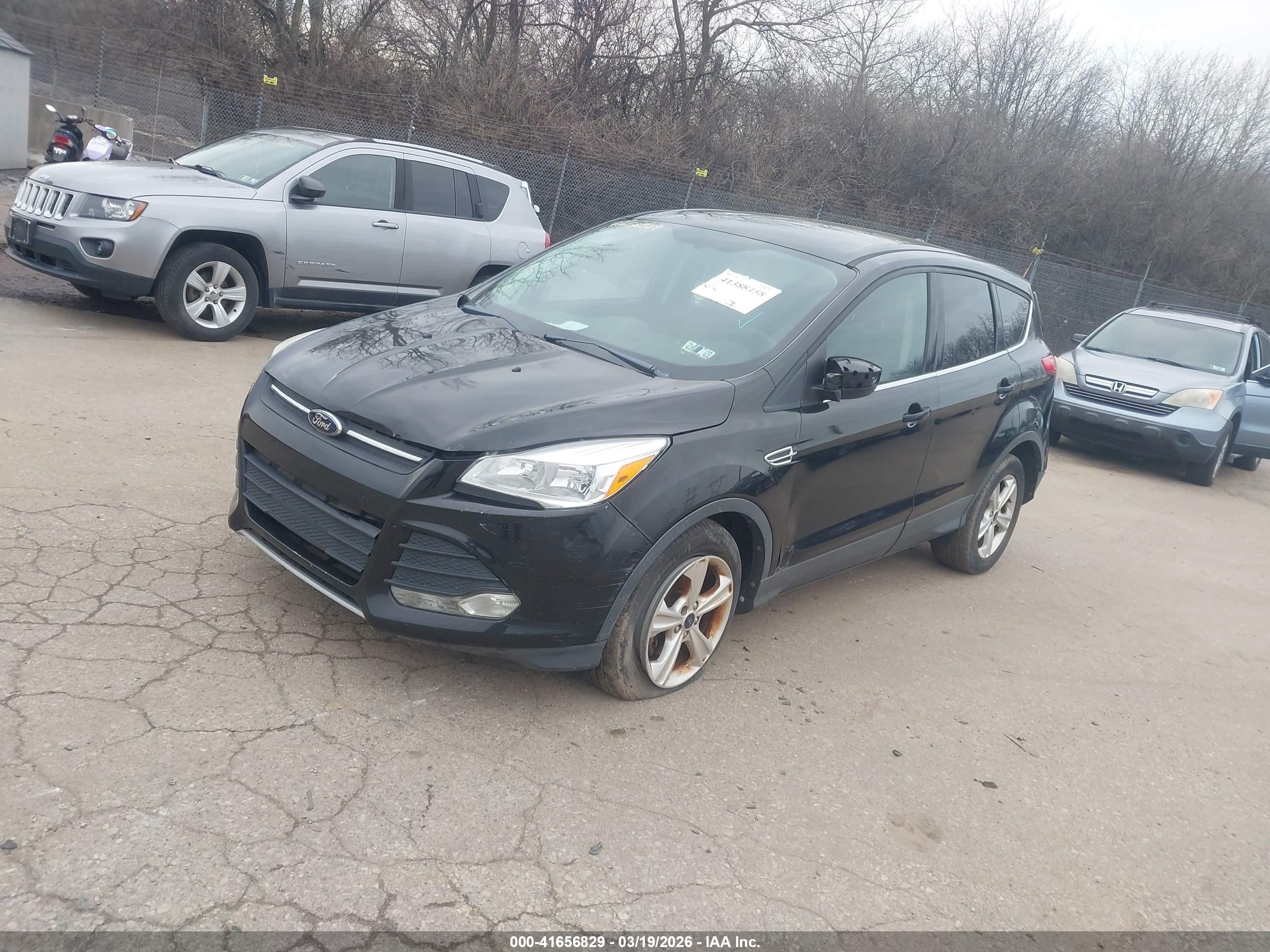 2014 Ford Escape Se Black vin: 1FMCU0GX5EUD52037