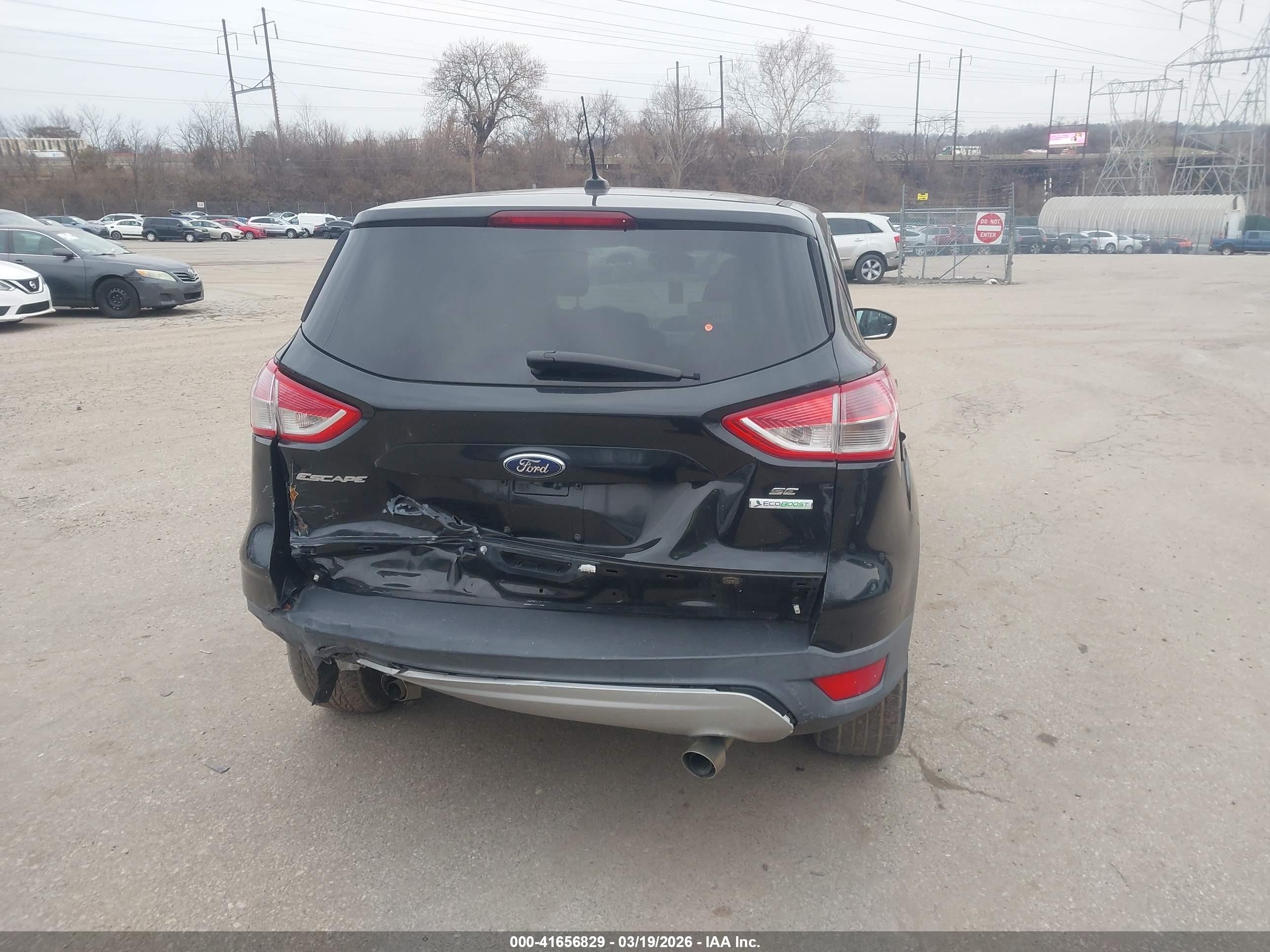 2014 Ford Escape Se Black vin: 1FMCU0GX5EUD52037