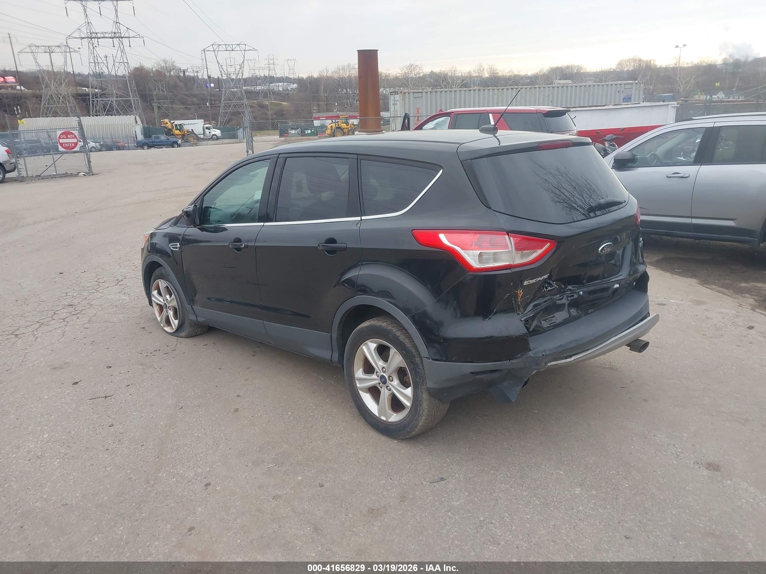 2014 Ford Escape Se Black vin: 1FMCU0GX5EUD52037