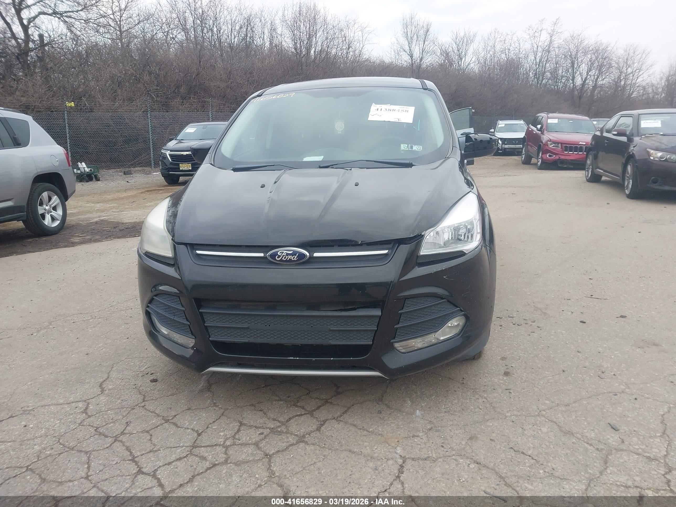 2014 Ford Escape Se Black vin: 1FMCU0GX5EUD52037