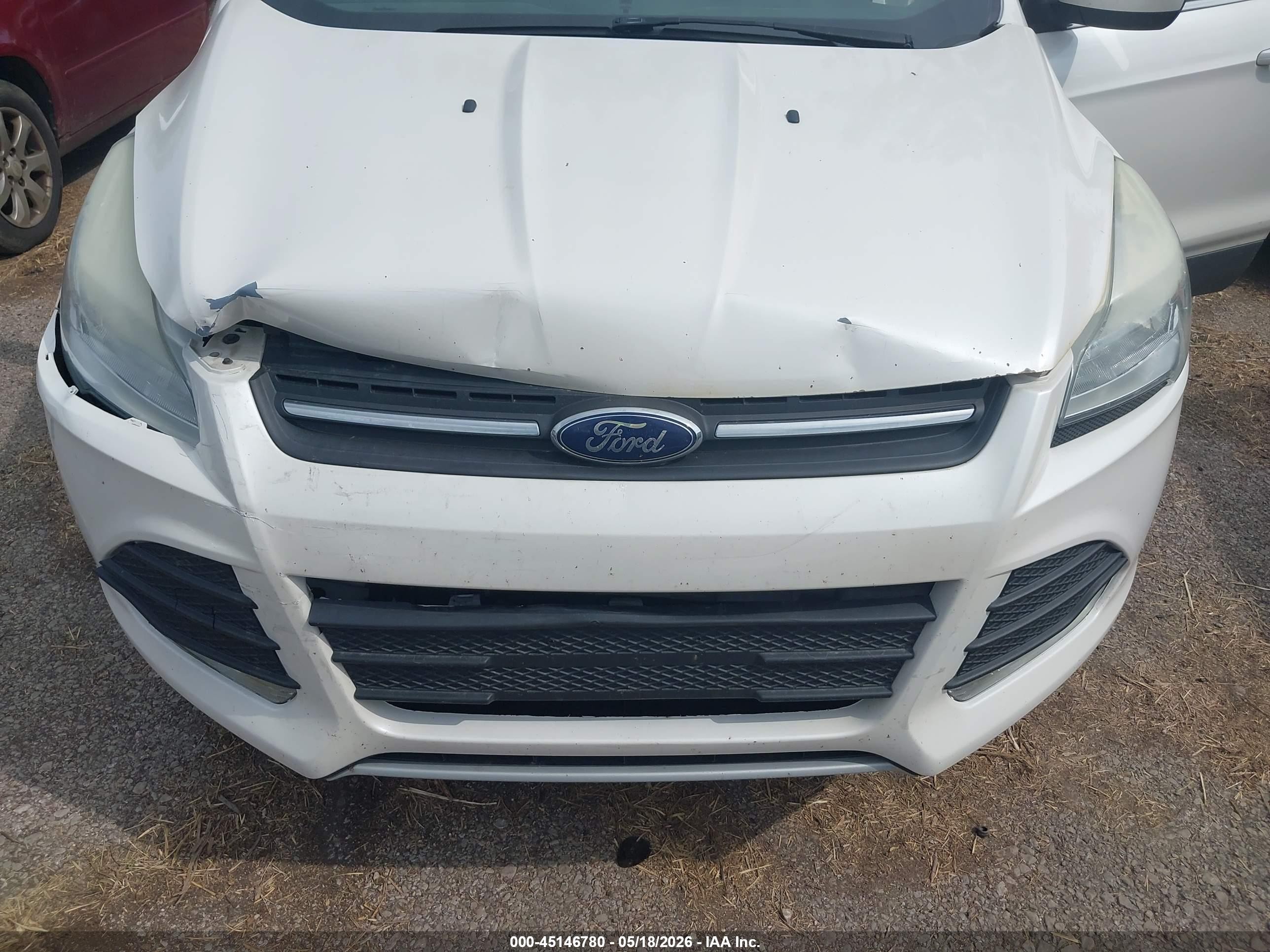 2014 Ford Escape Se White vin: 1FMCU0GX5EUE09093
