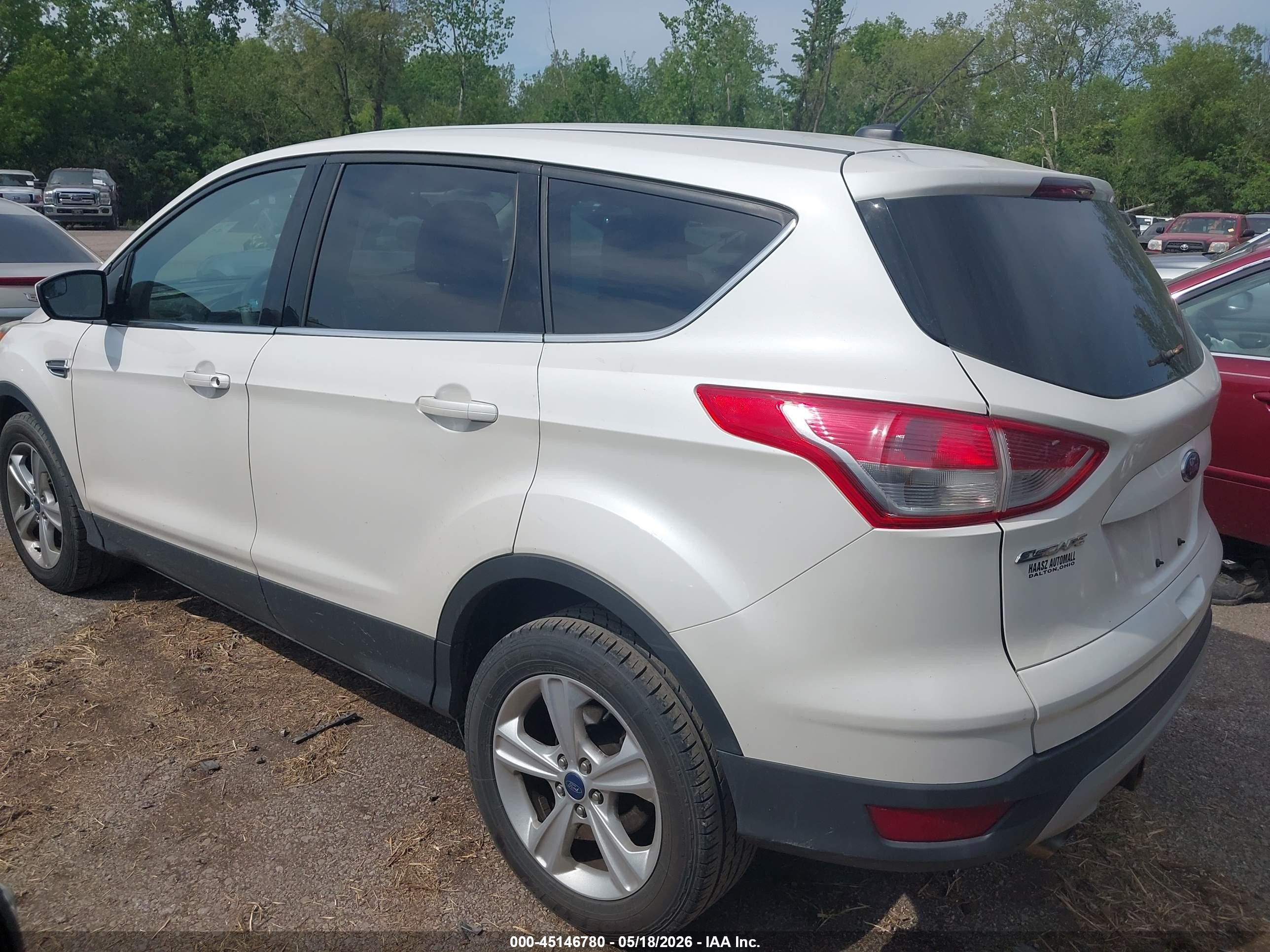 2014 Ford Escape Se White vin: 1FMCU0GX5EUE09093