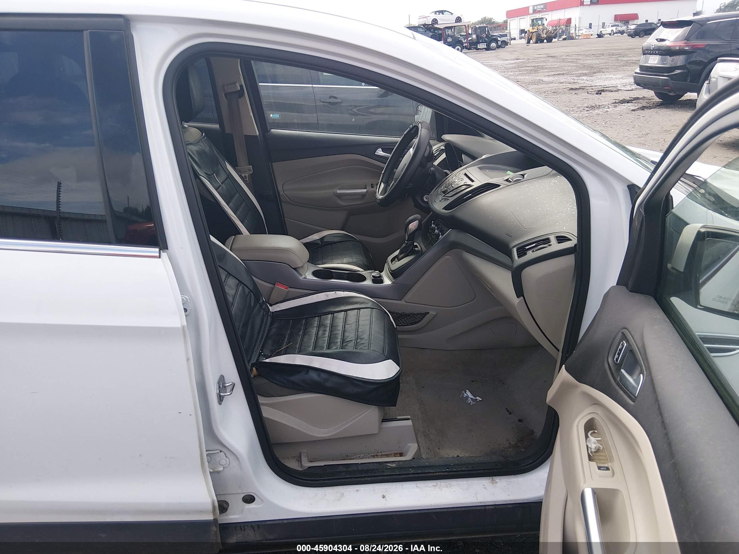 2014 Ford Escape Se White vin: 1FMCU0GX5EUE42059