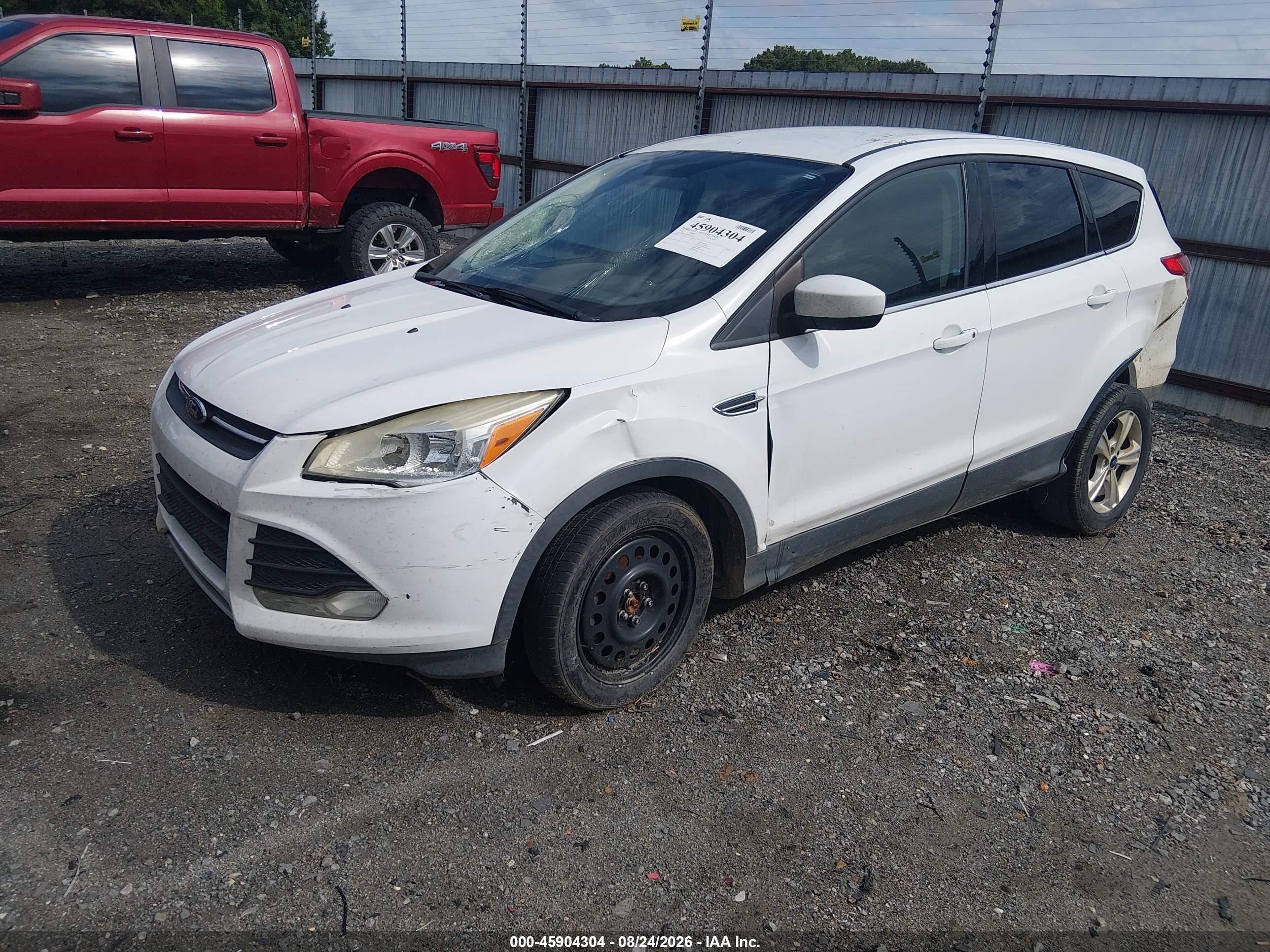 2014 Ford Escape Se White vin: 1FMCU0GX5EUE42059
