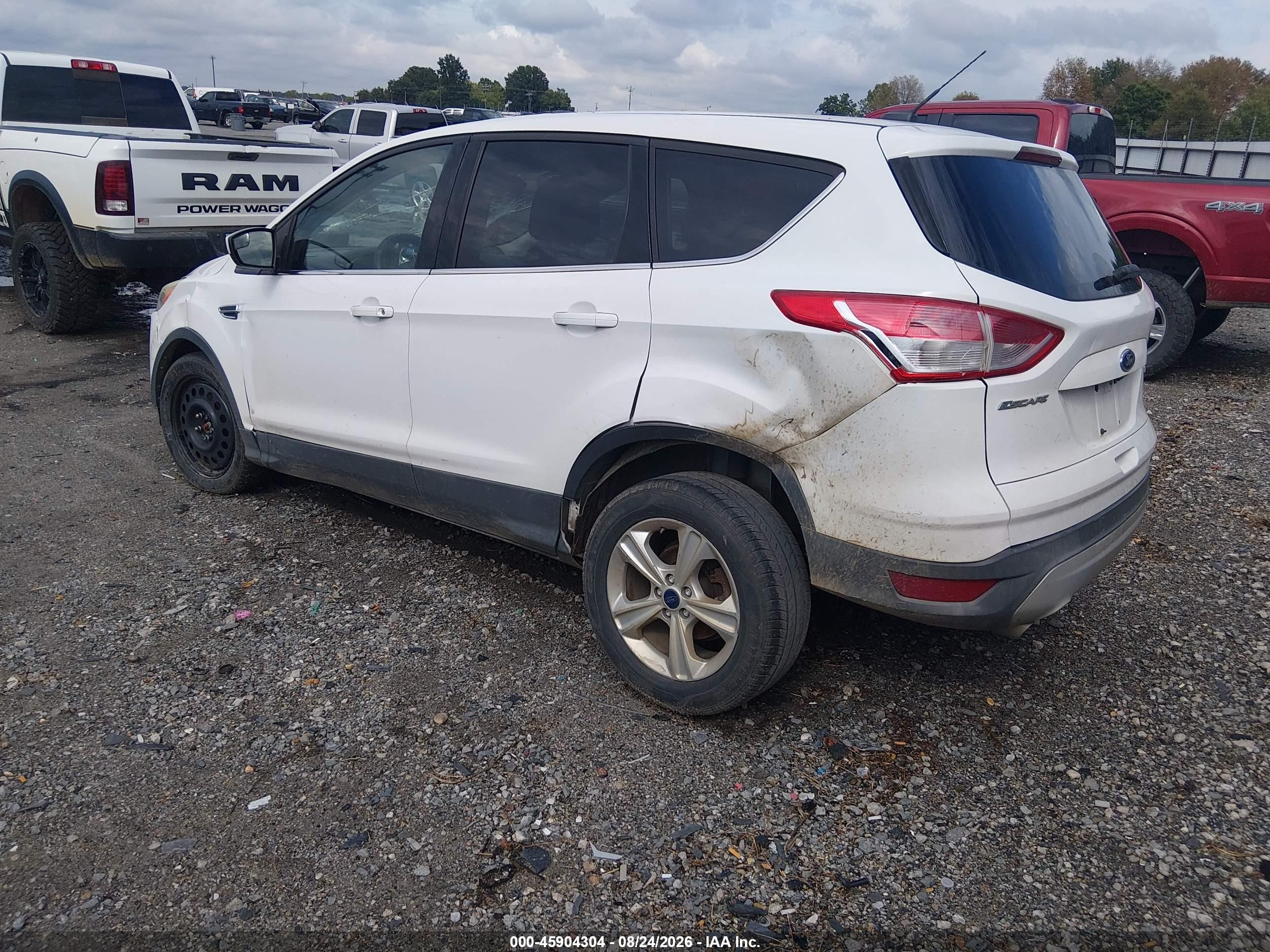 2014 Ford Escape Se White vin: 1FMCU0GX5EUE42059