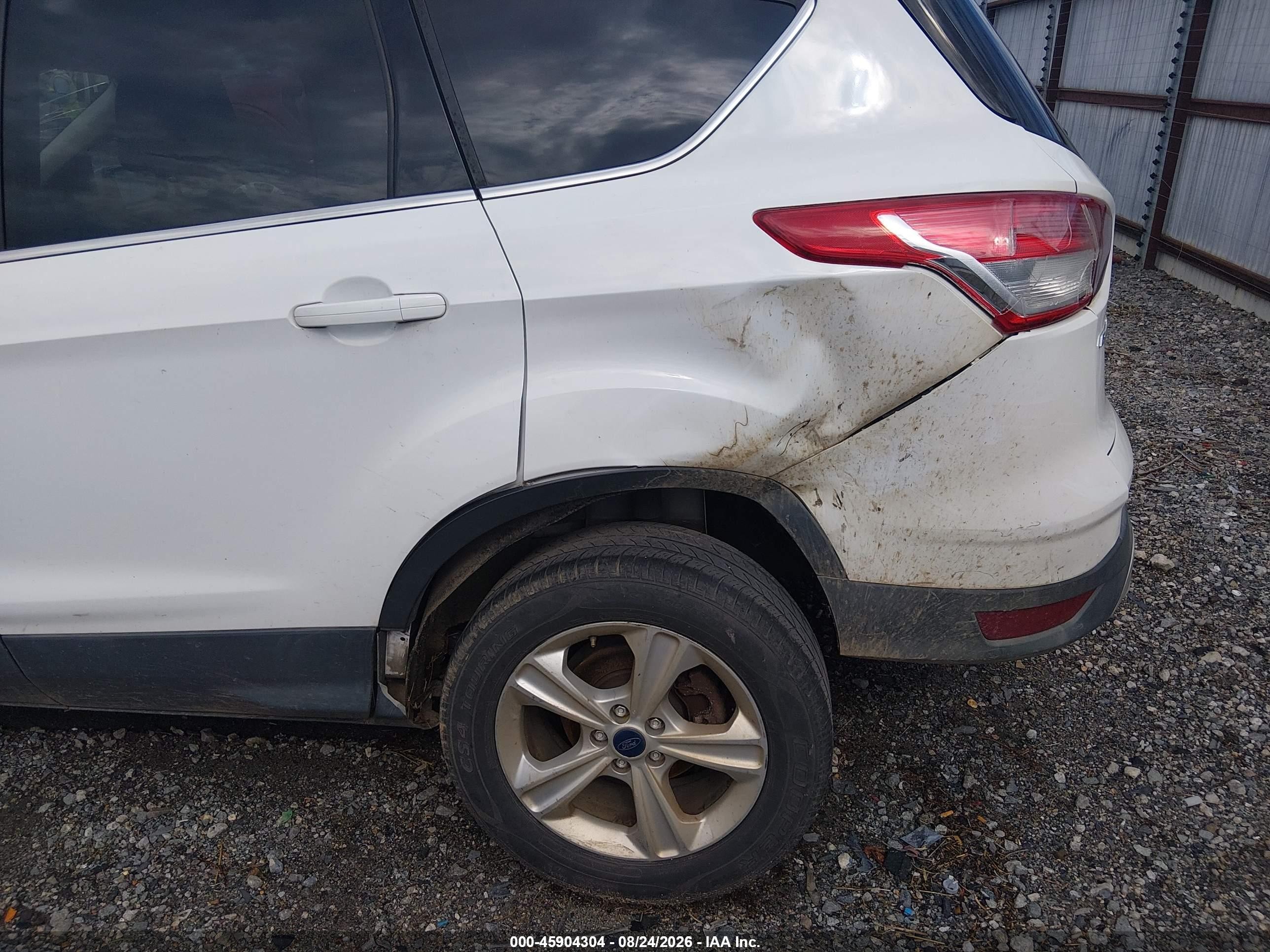 2014 Ford Escape Se White vin: 1FMCU0GX5EUE42059