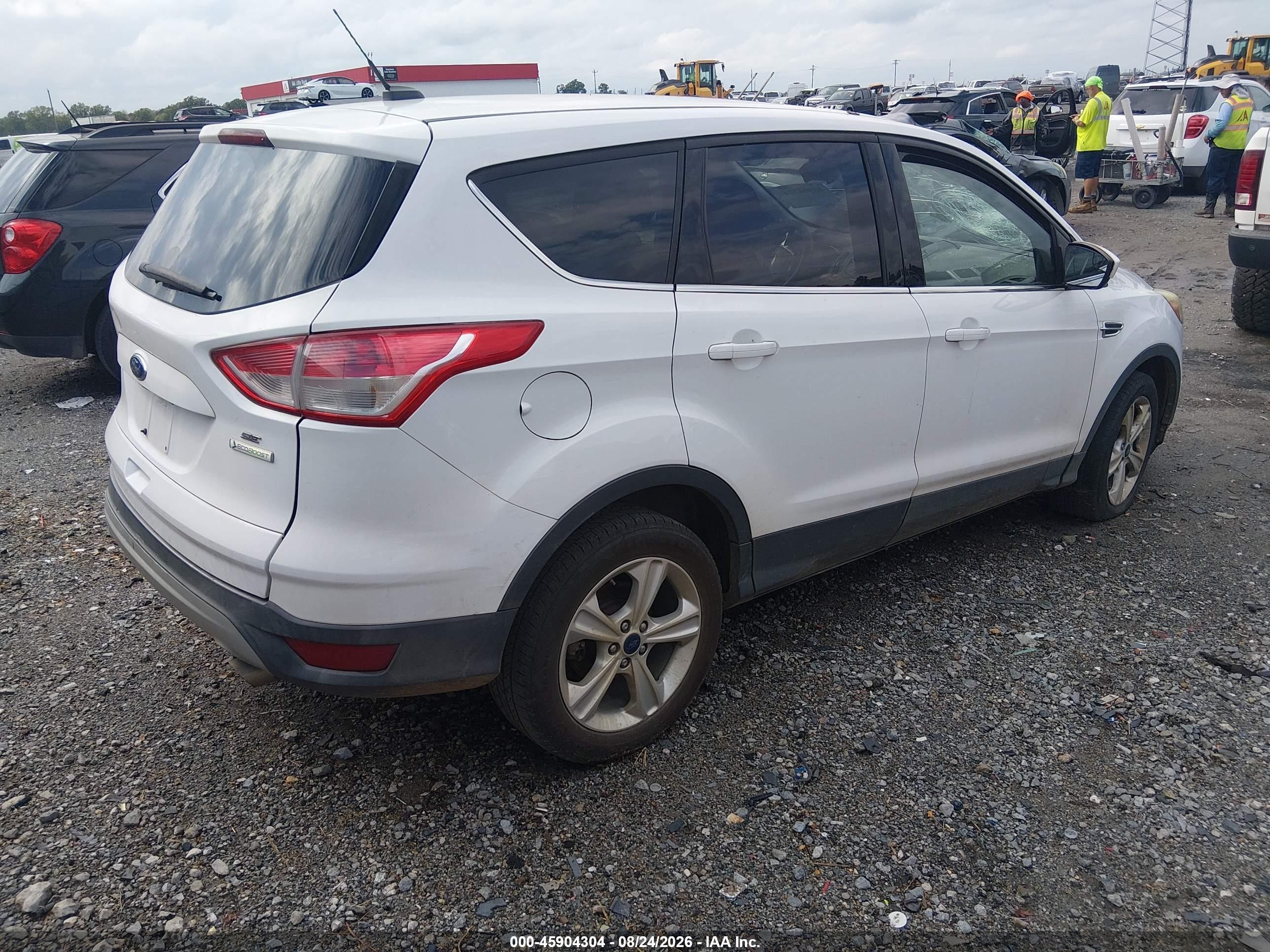 2014 Ford Escape Se White vin: 1FMCU0GX5EUE42059