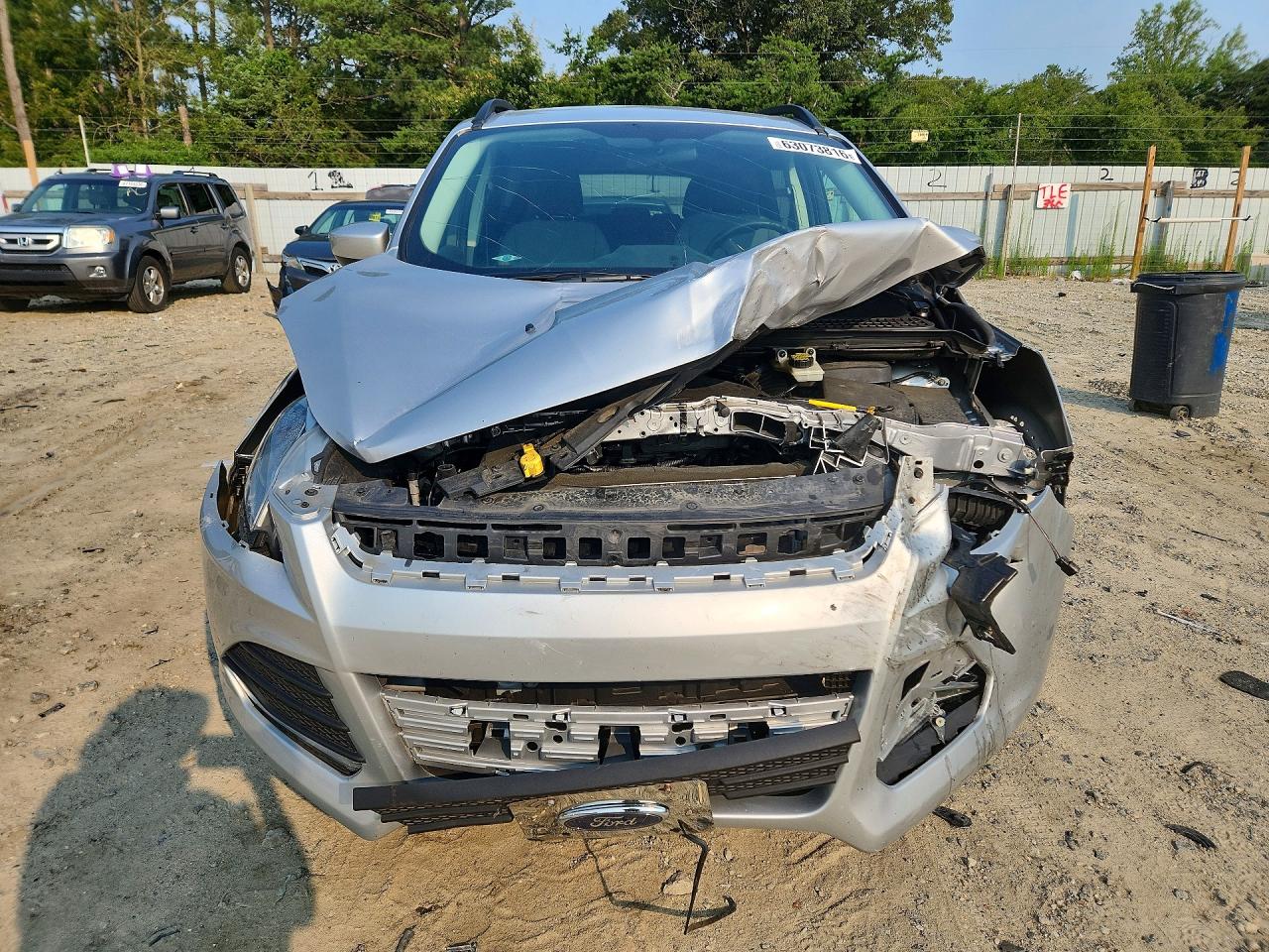 2015 Ford Escape Se Silver vin: 1FMCU0GX5FUA37661