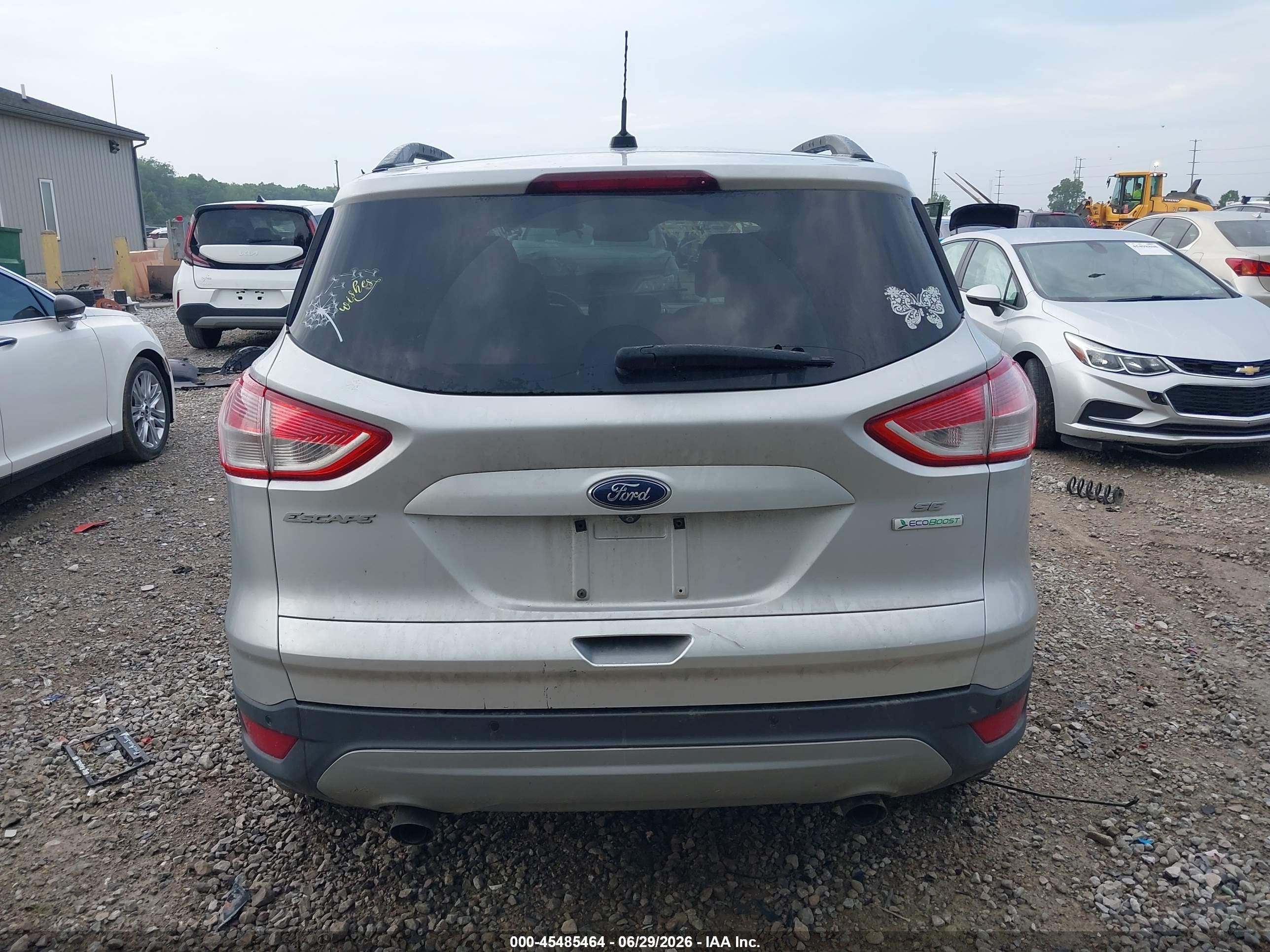 2015 Ford Escape Se Silver vin: 1FMCU0GX5FUA38776