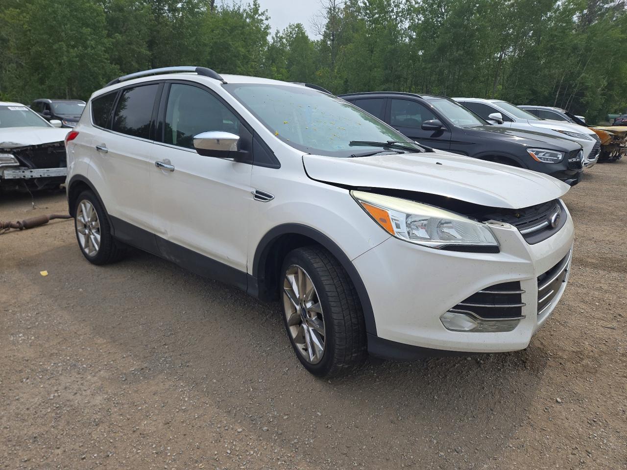 2015 Ford Escape Se White vin: 1FMCU0GX5FUA47400