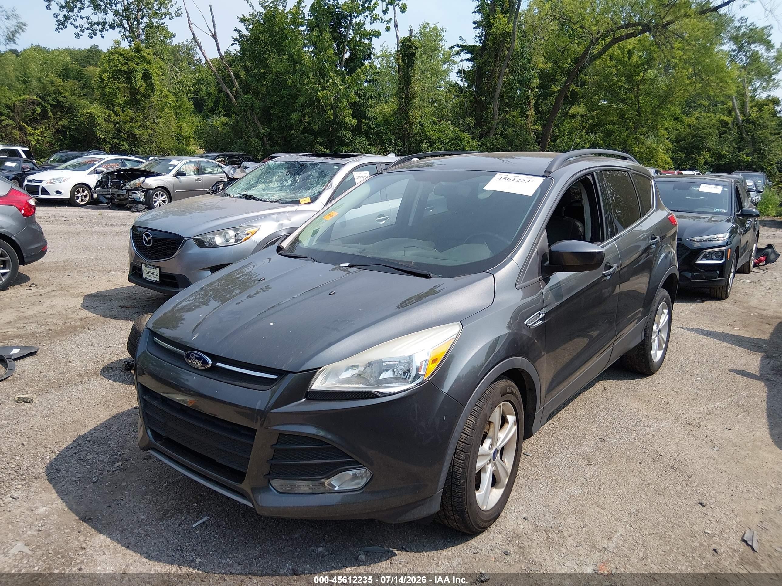 2015 Ford Escape Se Gray vin: 1FMCU0GX5FUA59076