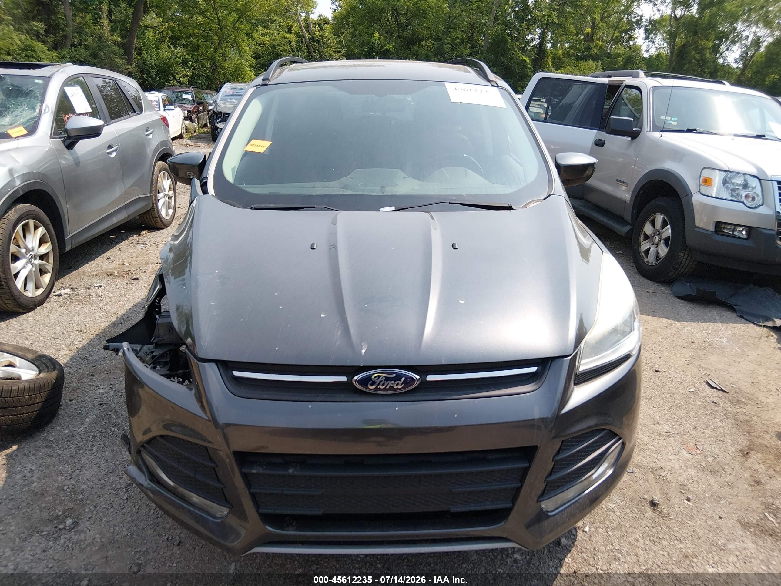 2015 Ford Escape Se Gray vin: 1FMCU0GX5FUA59076