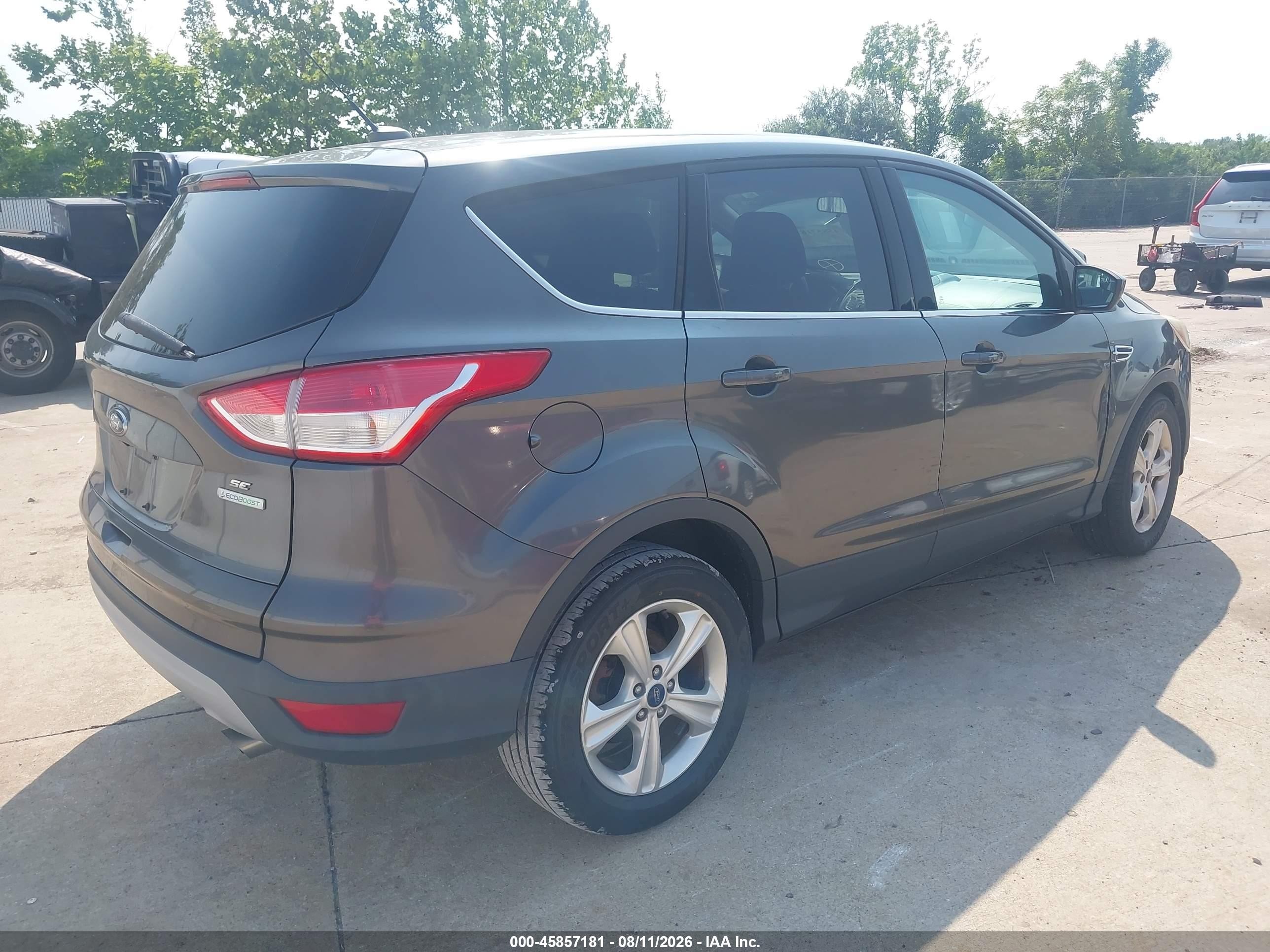 2015 Ford Escape Se Серый vin: 1FMCU0GX5FUB29983