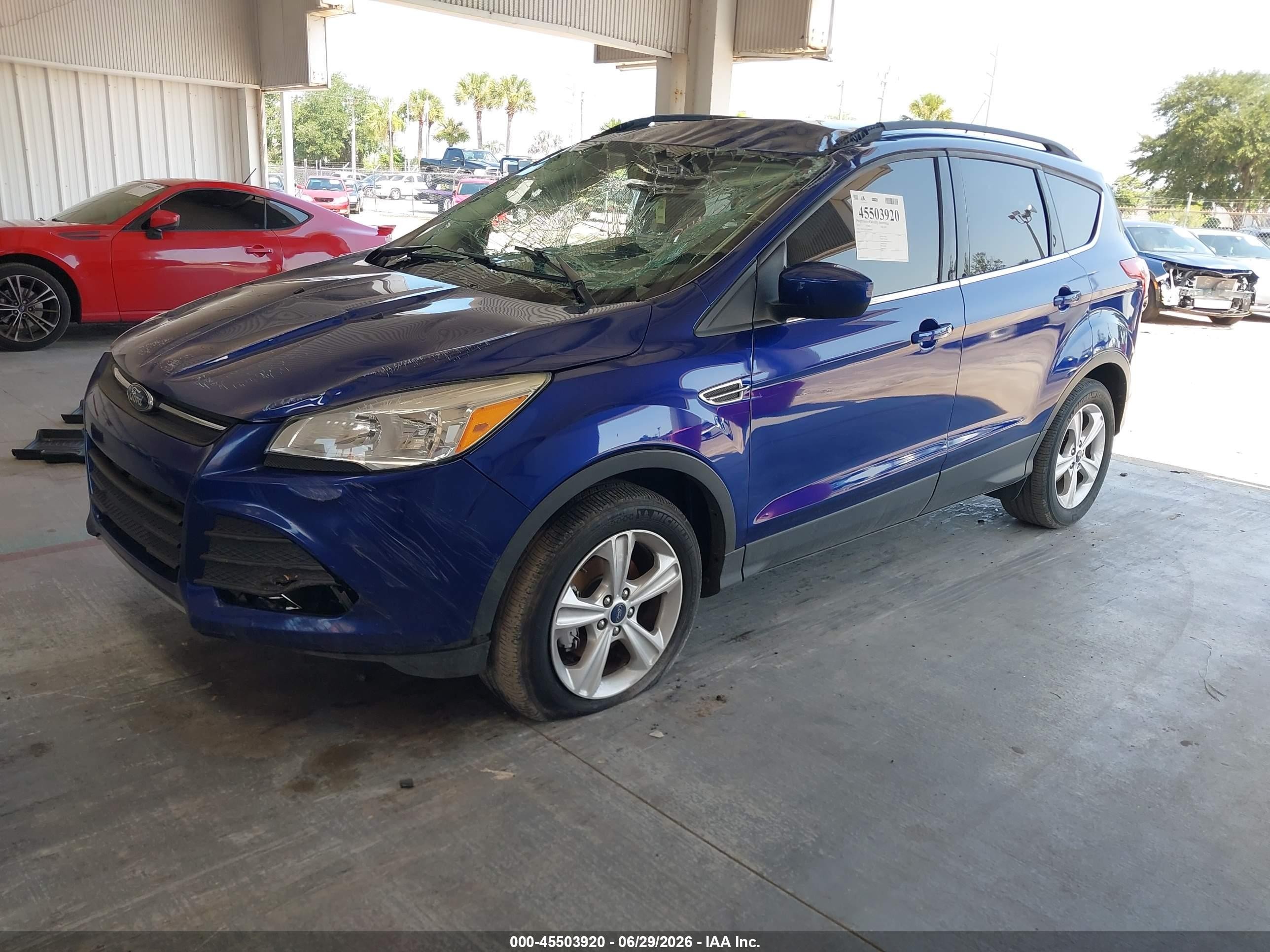 2015 Ford Escape Se Blue vin: 1FMCU0GX5FUB56665
