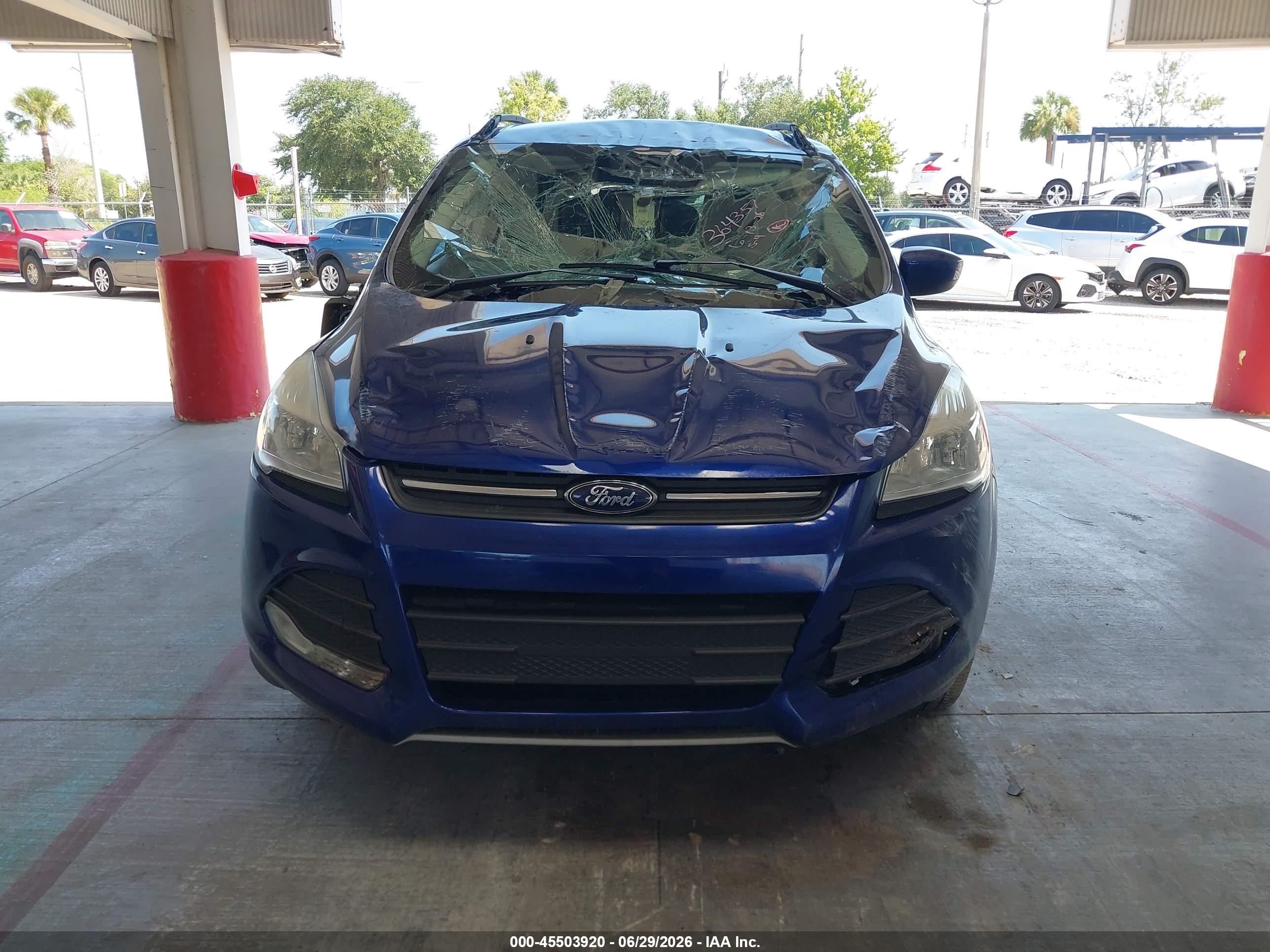 2015 Ford Escape Se Blue vin: 1FMCU0GX5FUB56665
