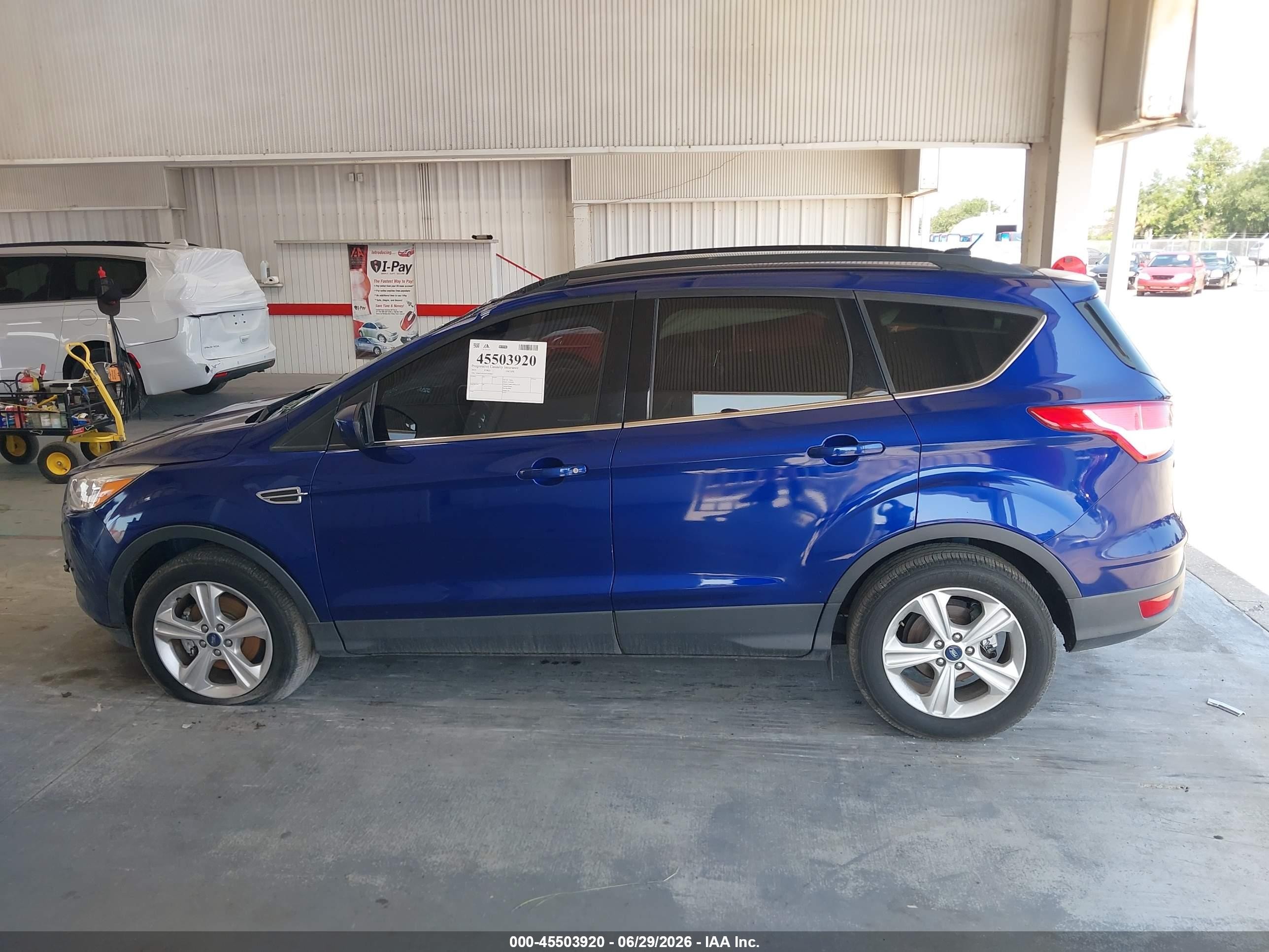 2015 Ford Escape Se Blue vin: 1FMCU0GX5FUB56665