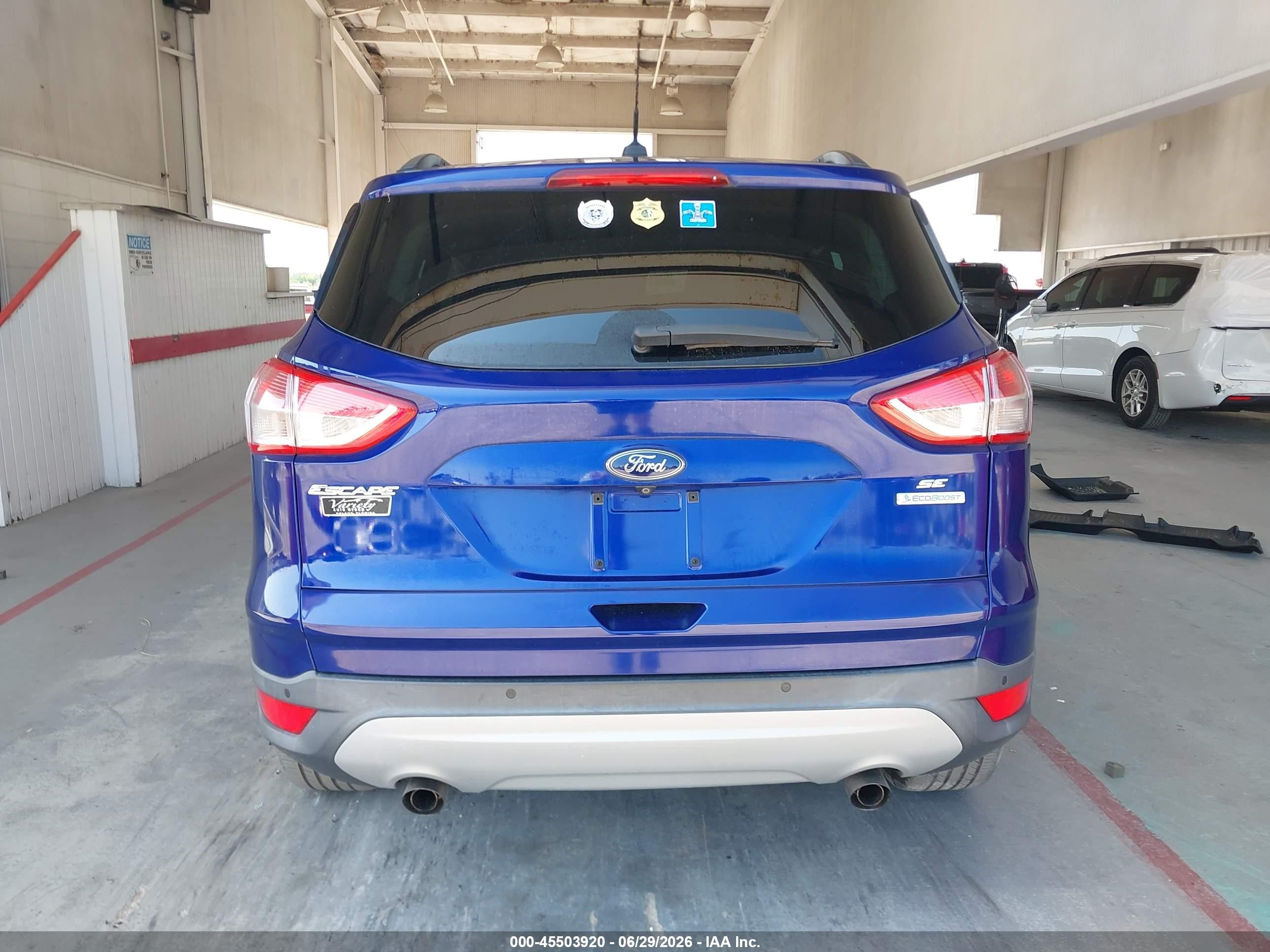 2015 Ford Escape Se Blue vin: 1FMCU0GX5FUB56665