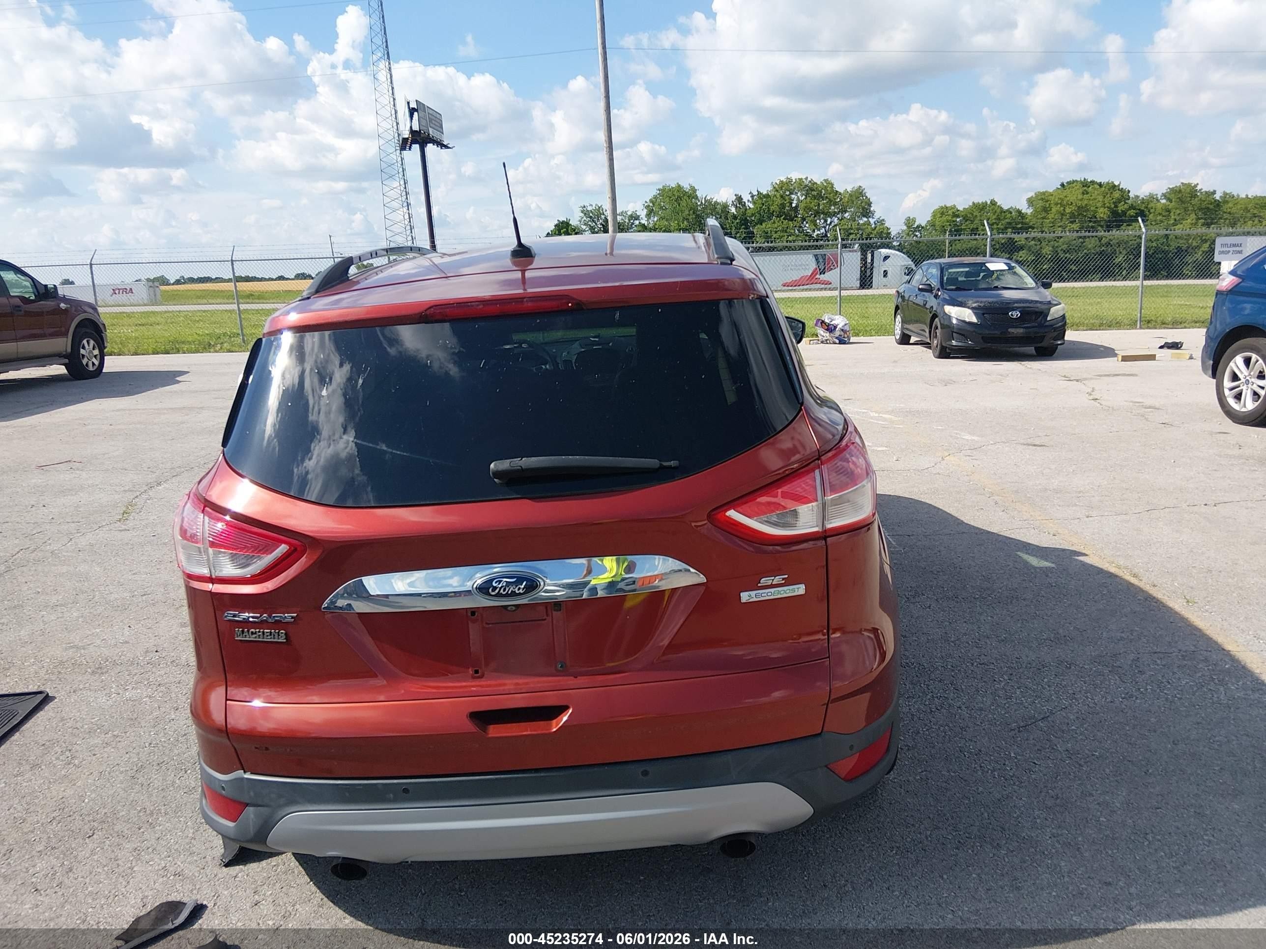 2015 Ford Escape Se Red vin: 1FMCU0GX5FUC87952