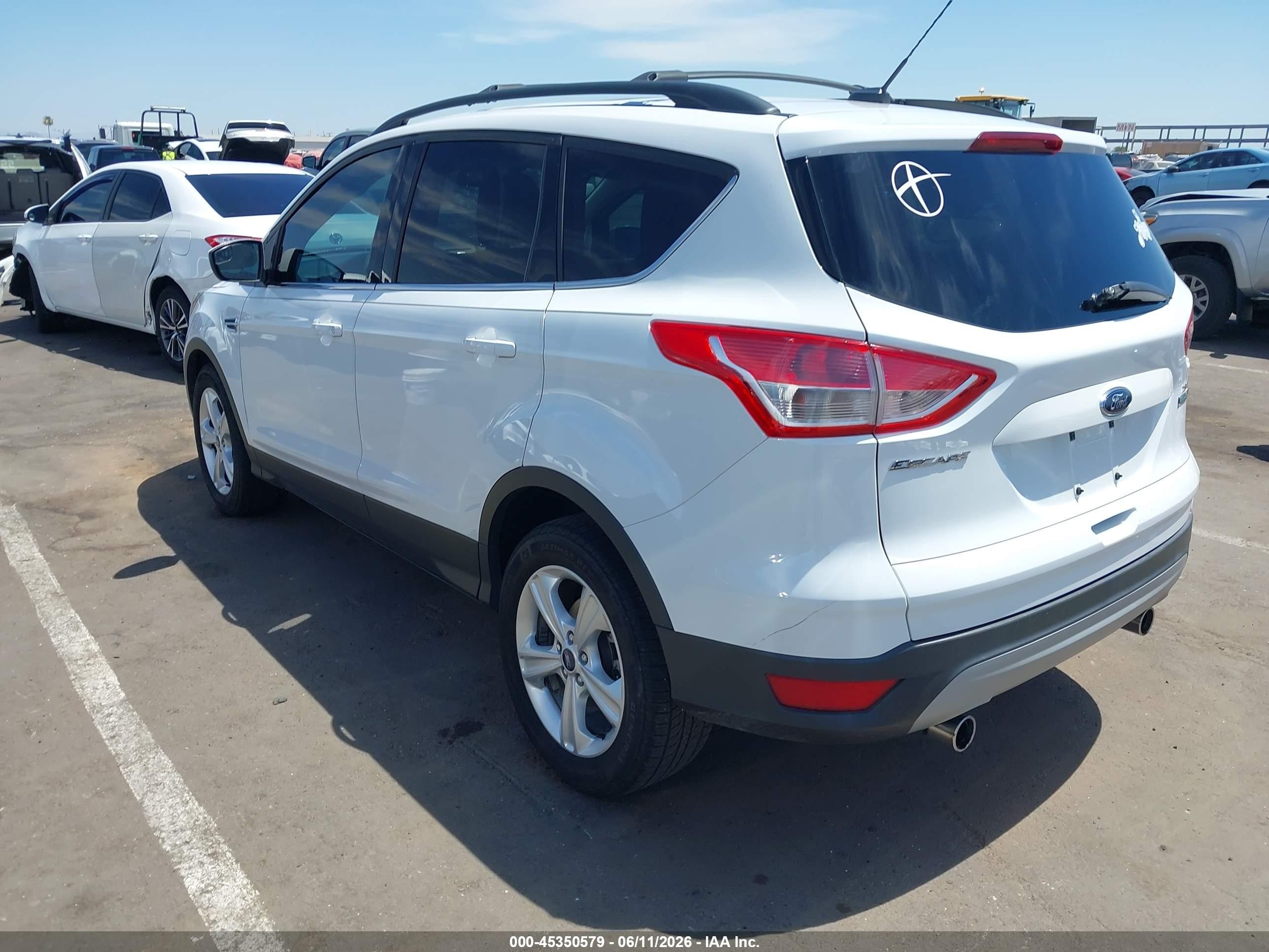 2013 Ford Escape Se White vin: 1FMCU0GX6DUA40551