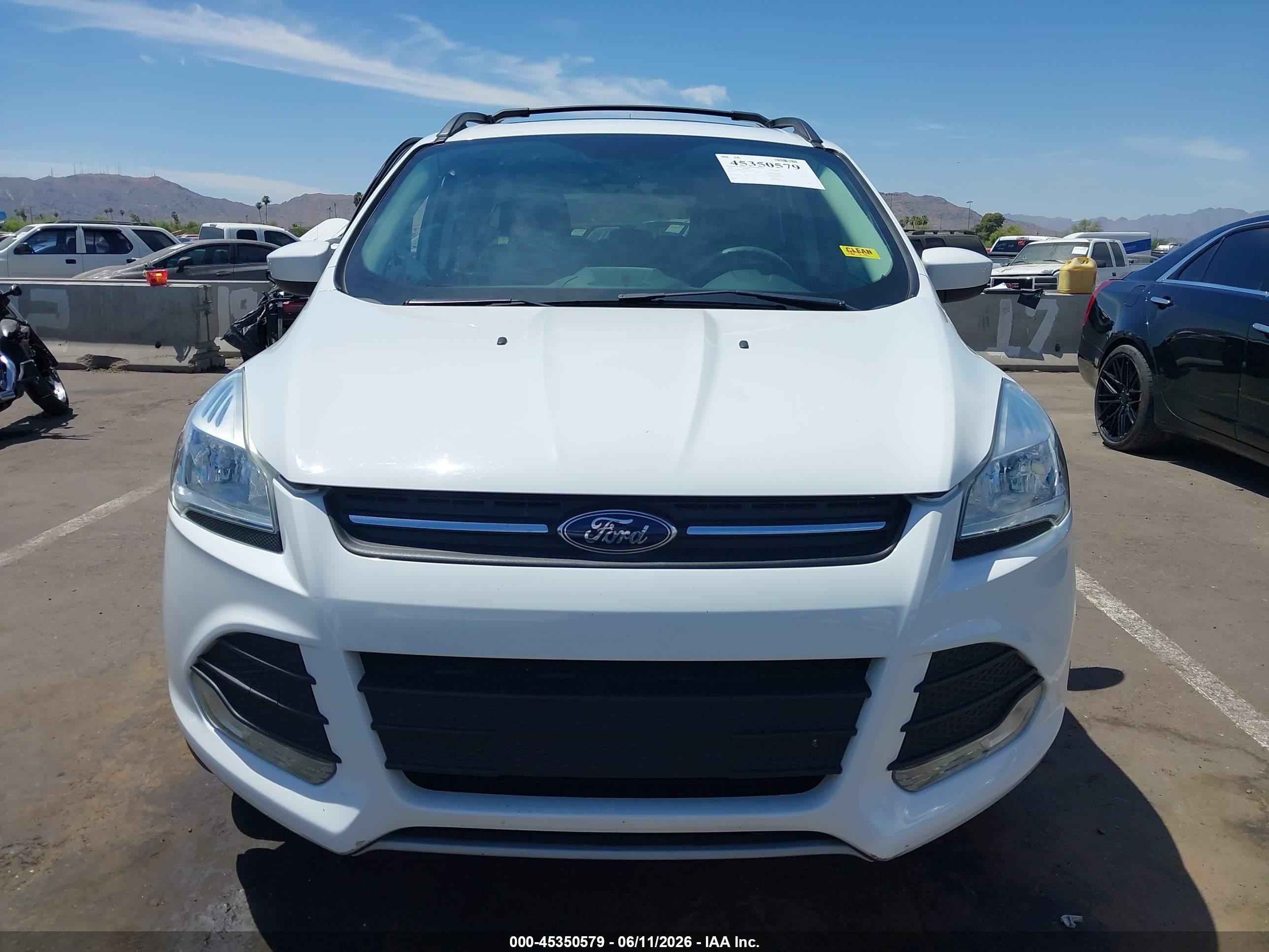 2013 Ford Escape Se White vin: 1FMCU0GX6DUA40551