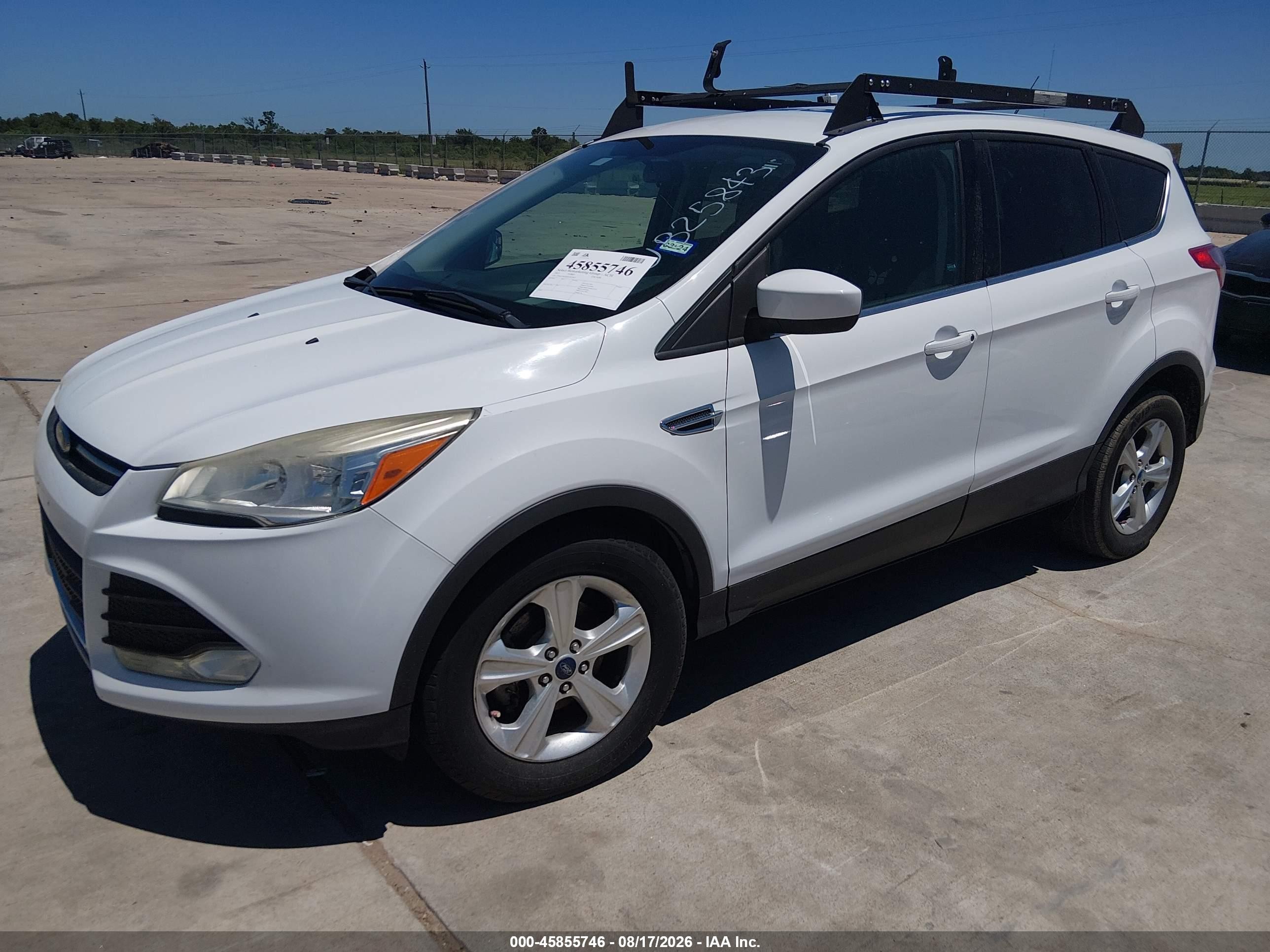 2013 Ford Escape Se White vin: 1FMCU0GX6DUB25843