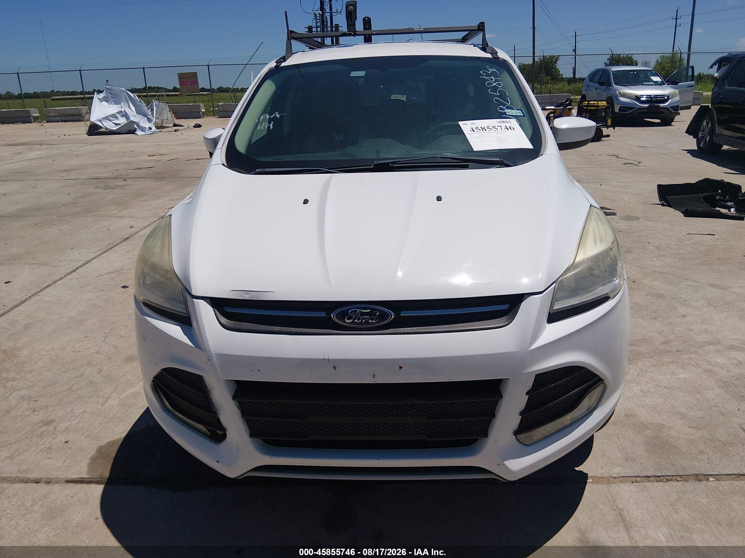 2013 Ford Escape Se White vin: 1FMCU0GX6DUB25843