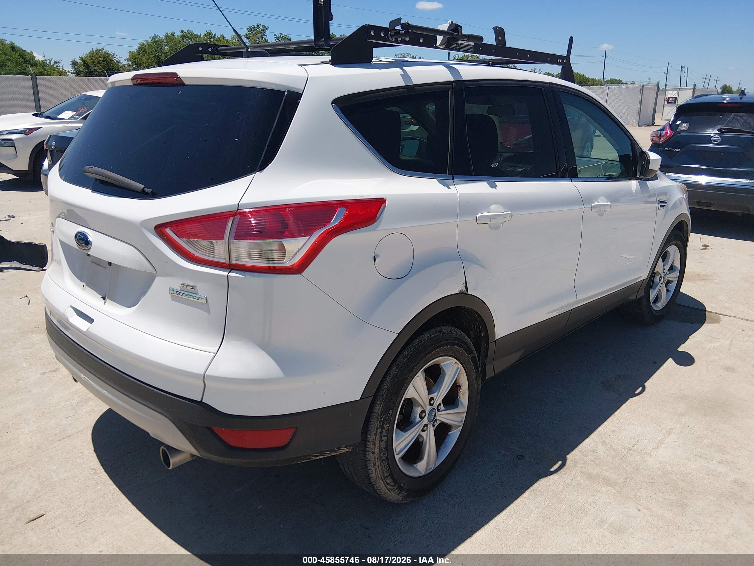 2013 Ford Escape Se White vin: 1FMCU0GX6DUB25843