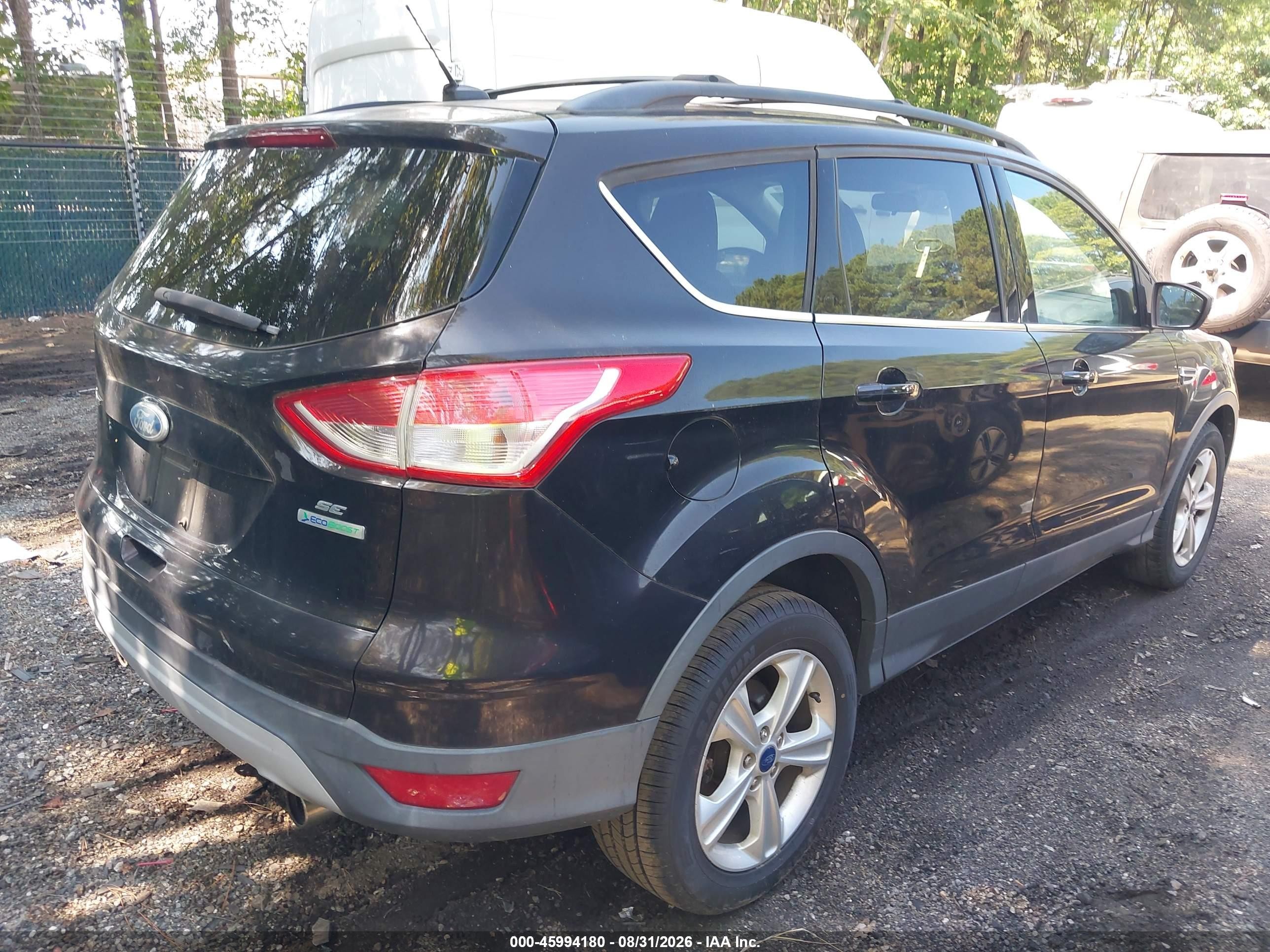 2013 Ford Escape Se Black vin: 1FMCU0GX6DUB88943