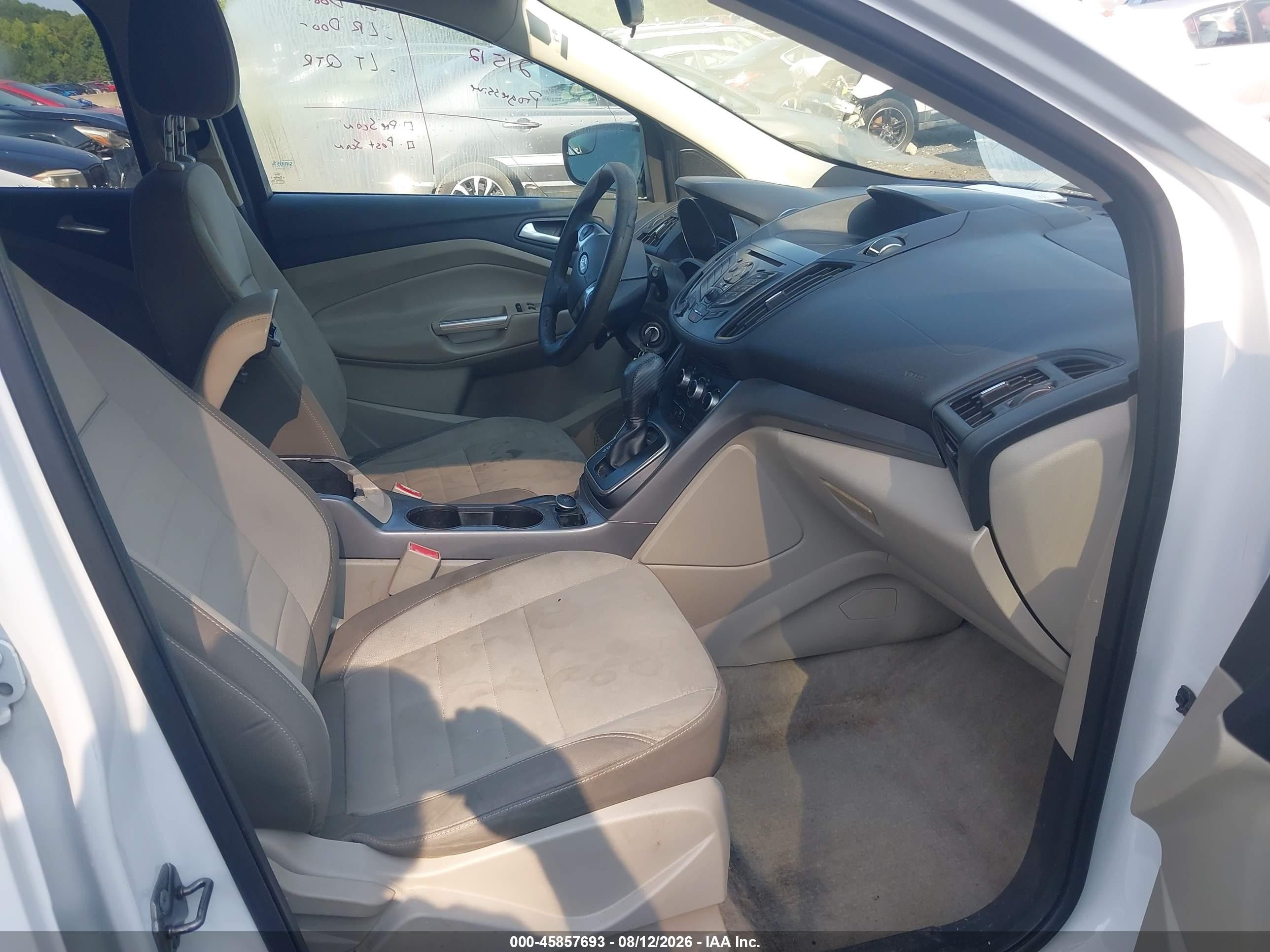 2013 Ford Escape Se White vin: 1FMCU0GX6DUC04395