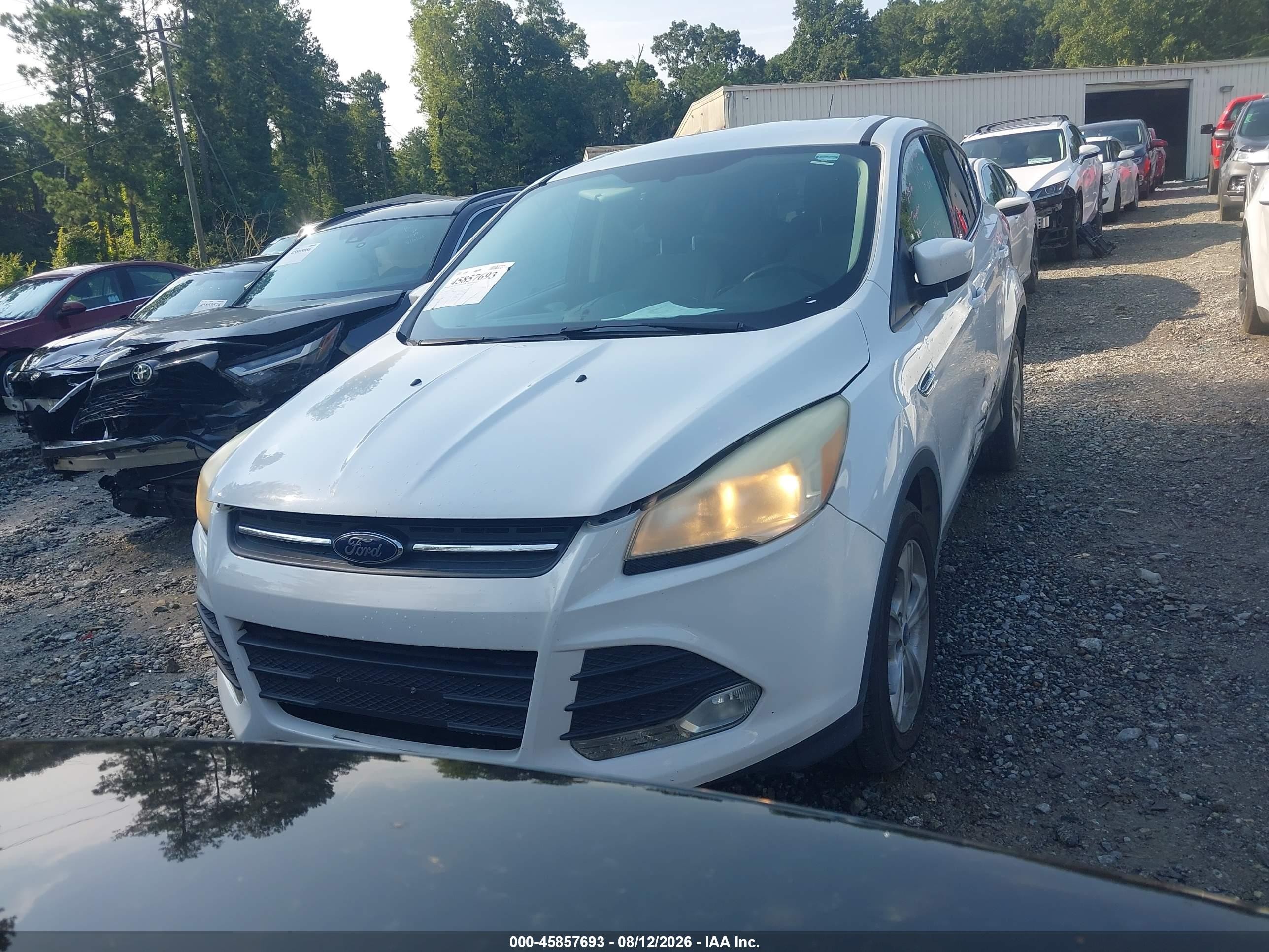2013 Ford Escape Se White vin: 1FMCU0GX6DUC04395