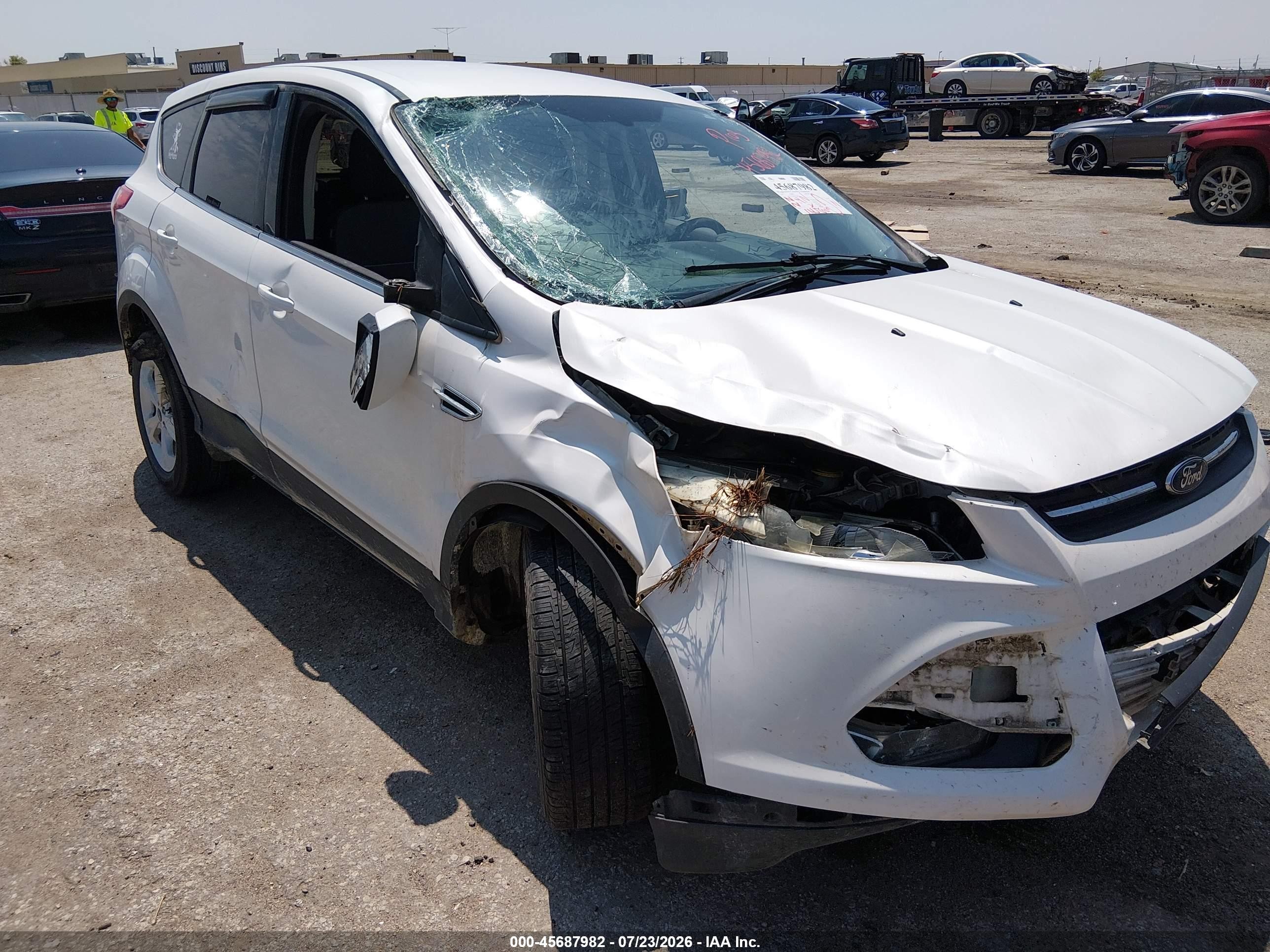 2013 Ford Escape Se White vin: 1FMCU0GX6DUC52043