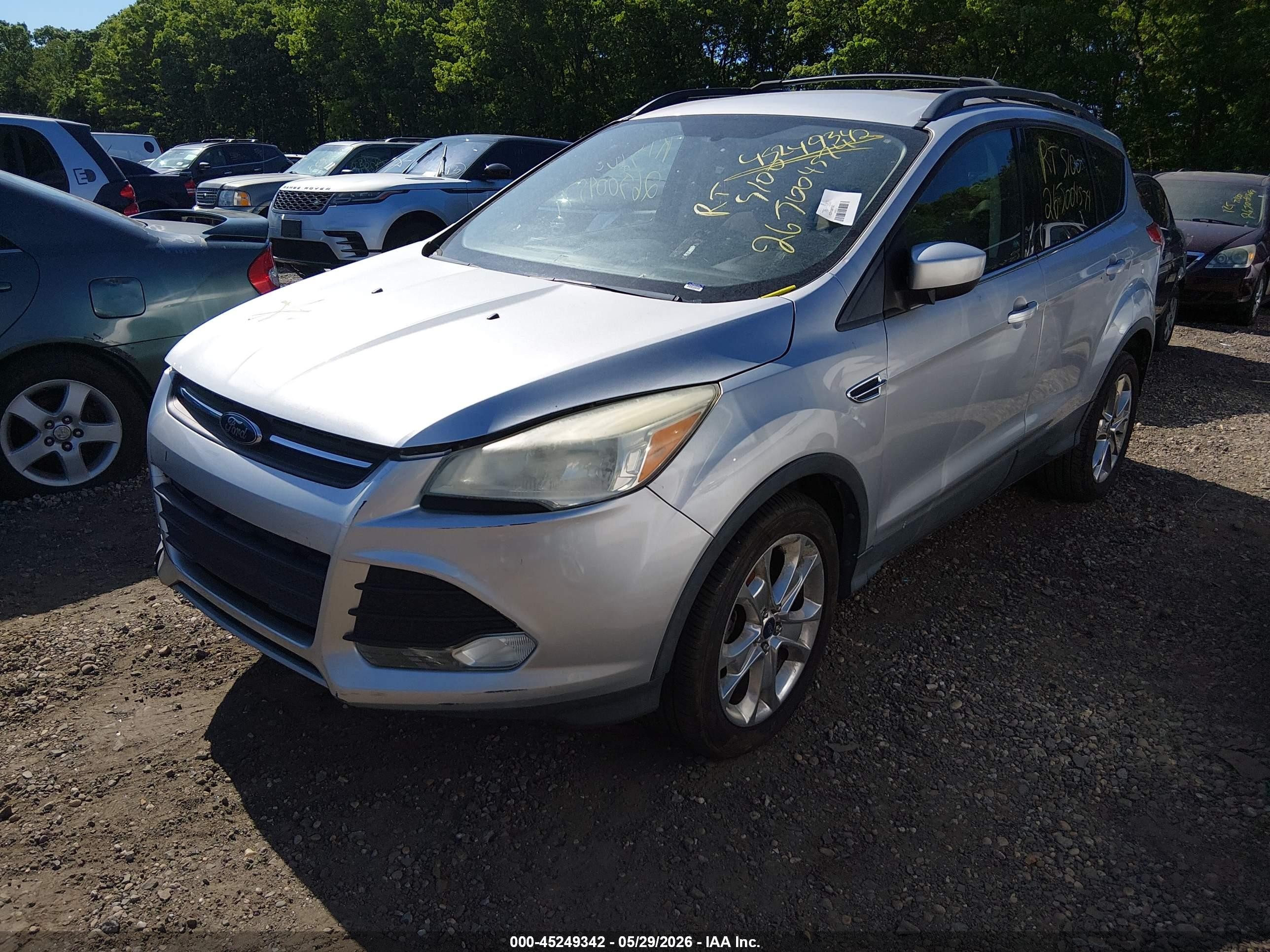 2013 Ford Escape Se Gray vin: 1FMCU0GX6DUC59123