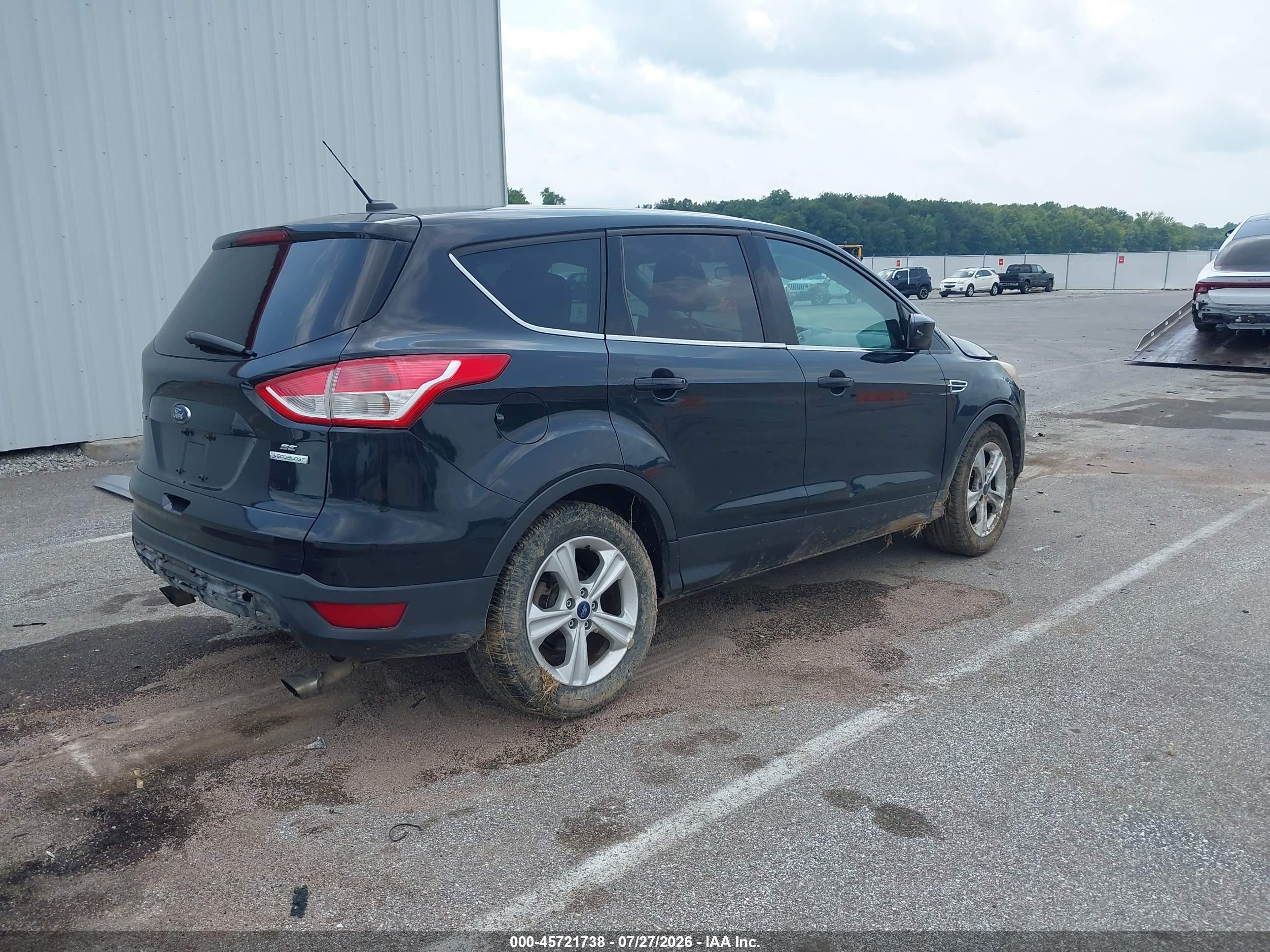 2013 Ford Escape Se Black vin: 1FMCU0GX6DUD52109