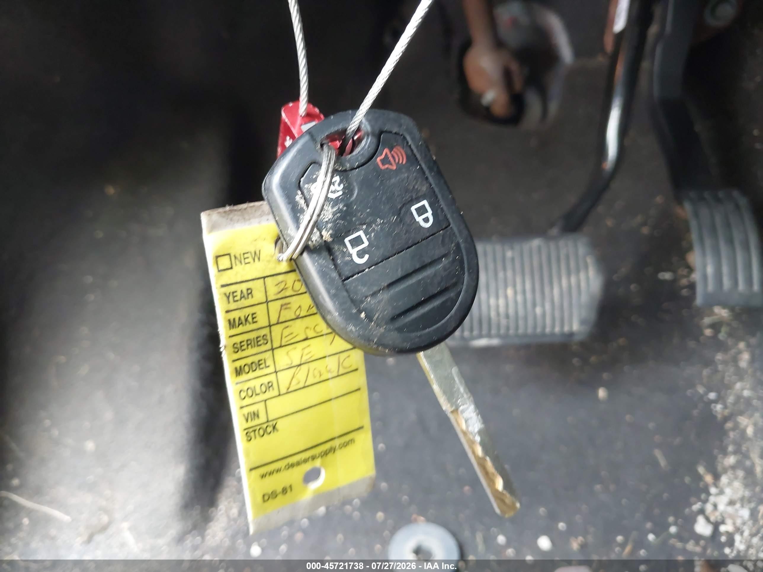 2013 Ford Escape Se Black vin: 1FMCU0GX6DUD52109