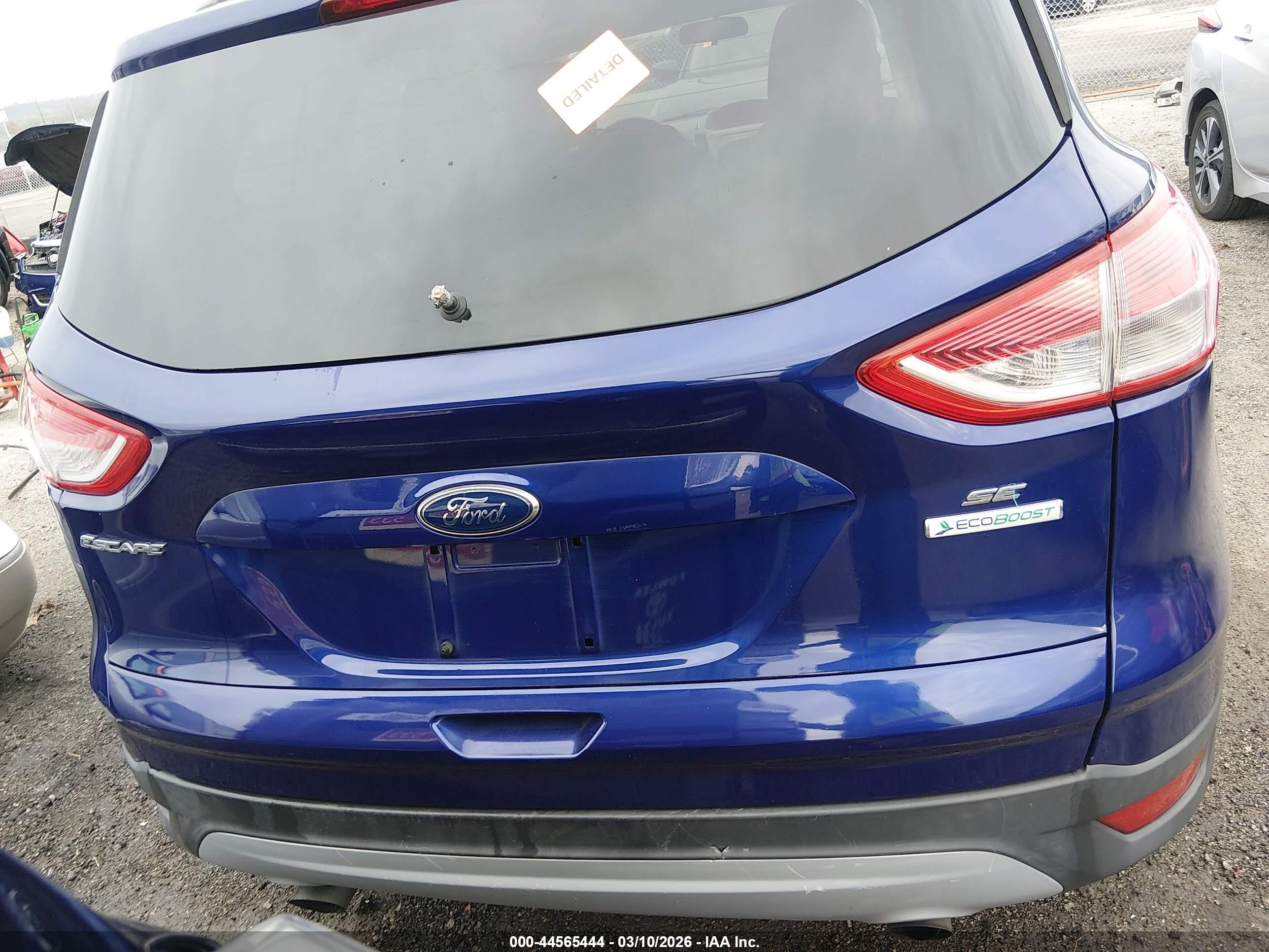 2013 Ford Escape Se Blue vin: 1FMCU0GX6DUD68746