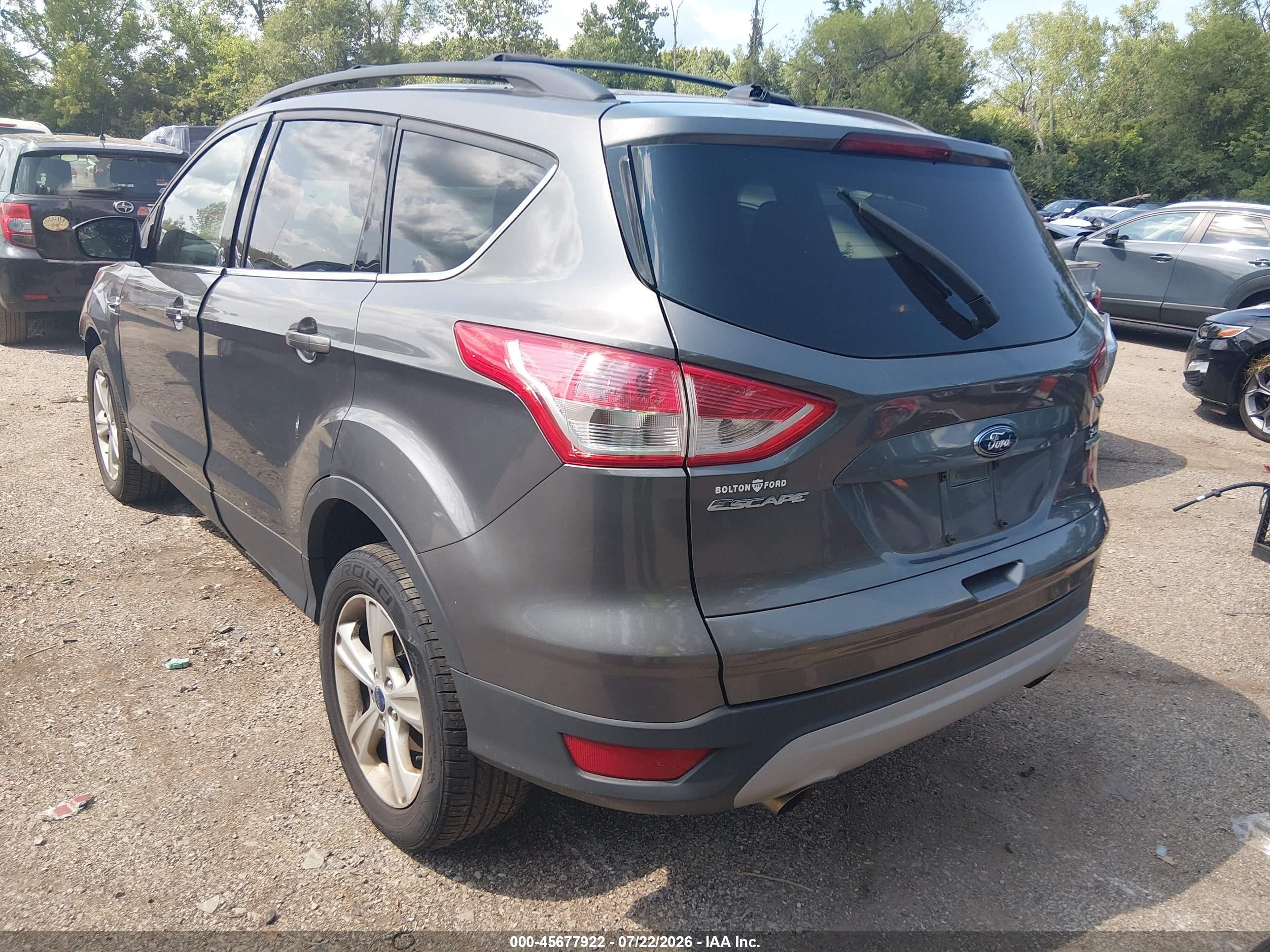 2013 Ford Escape Se Gray vin: 1FMCU0GX6DUD75695