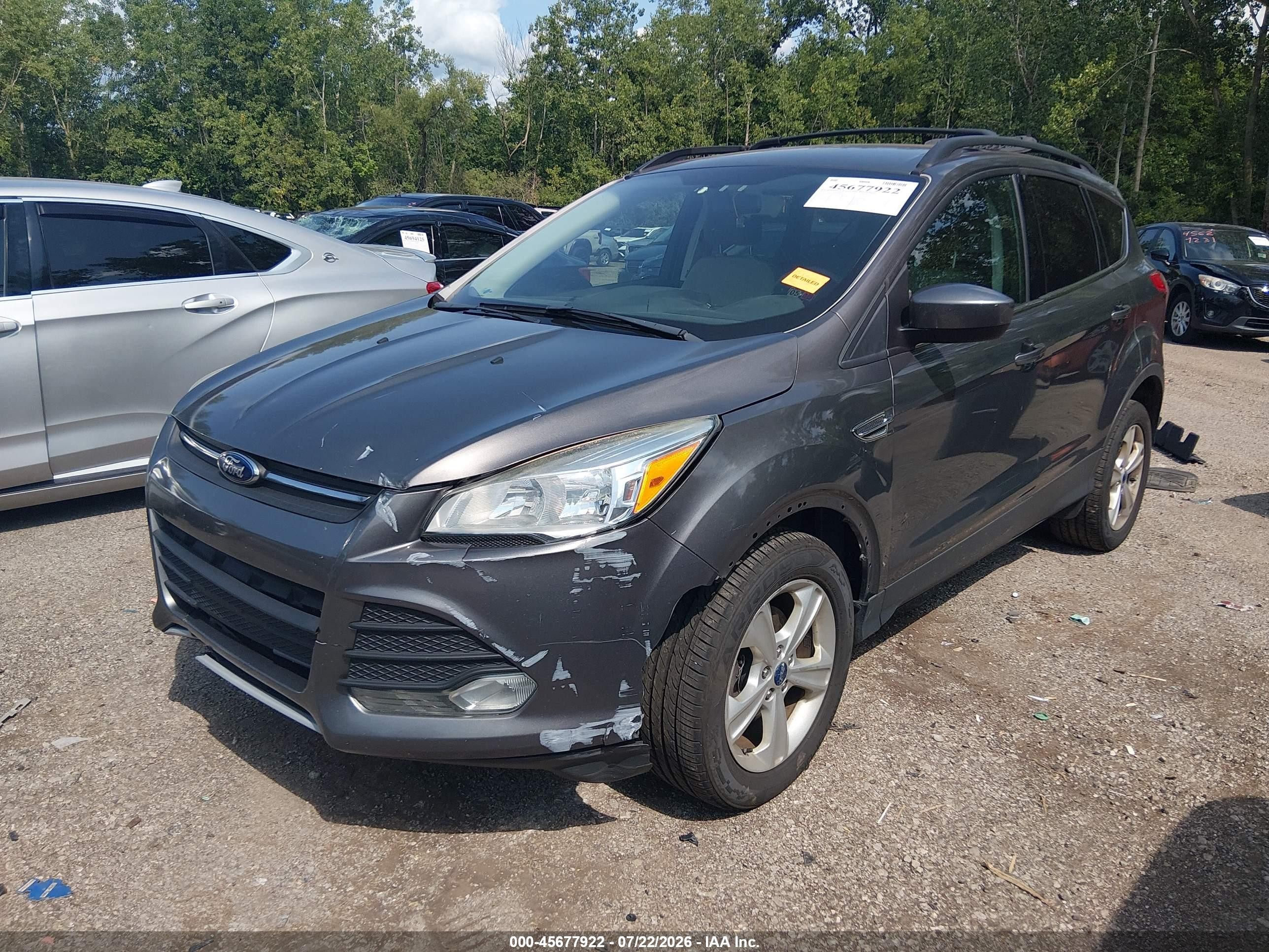 2013 Ford Escape Se Gray vin: 1FMCU0GX6DUD75695