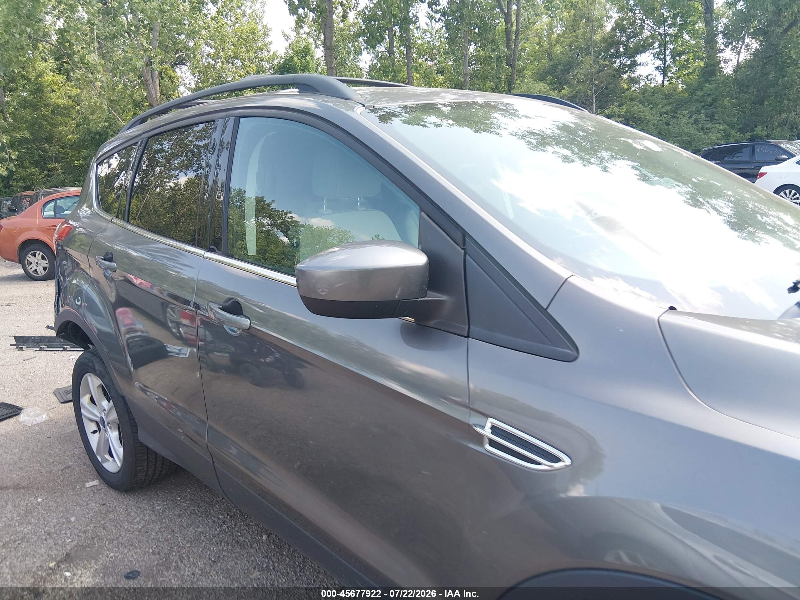 2013 Ford Escape Se Gray vin: 1FMCU0GX6DUD75695