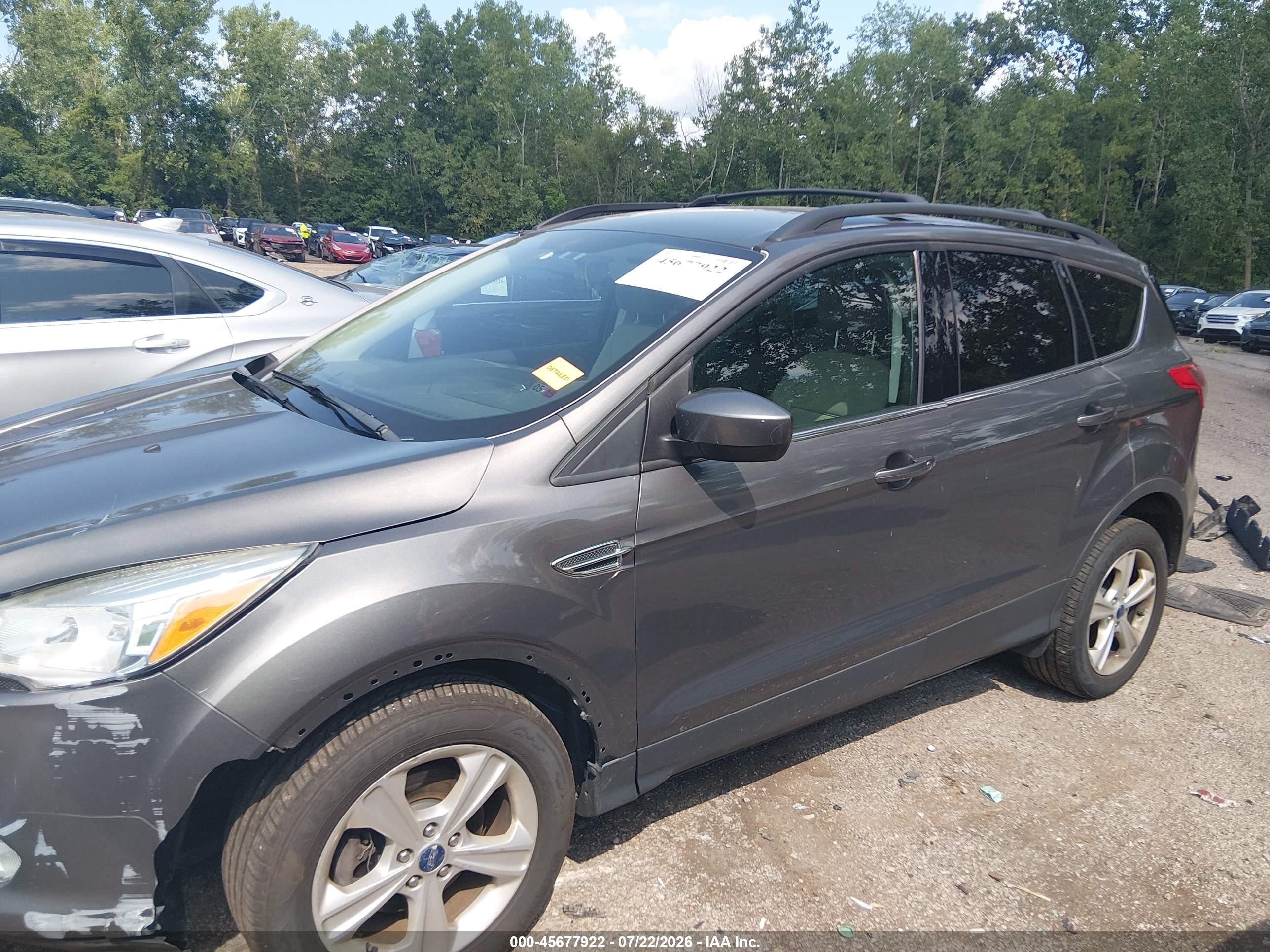 2013 Ford Escape Se Gray vin: 1FMCU0GX6DUD75695