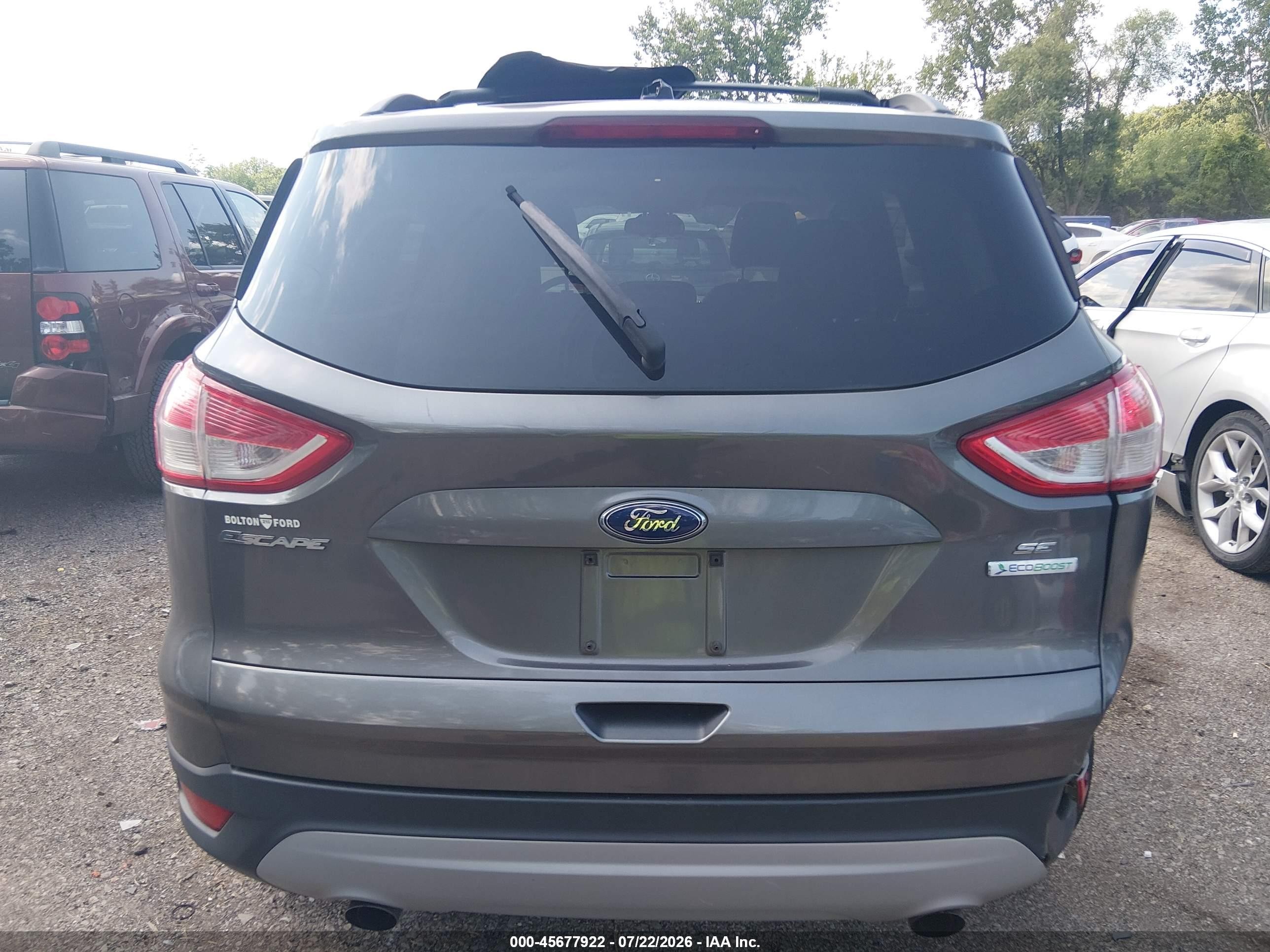 2013 Ford Escape Se Gray vin: 1FMCU0GX6DUD75695