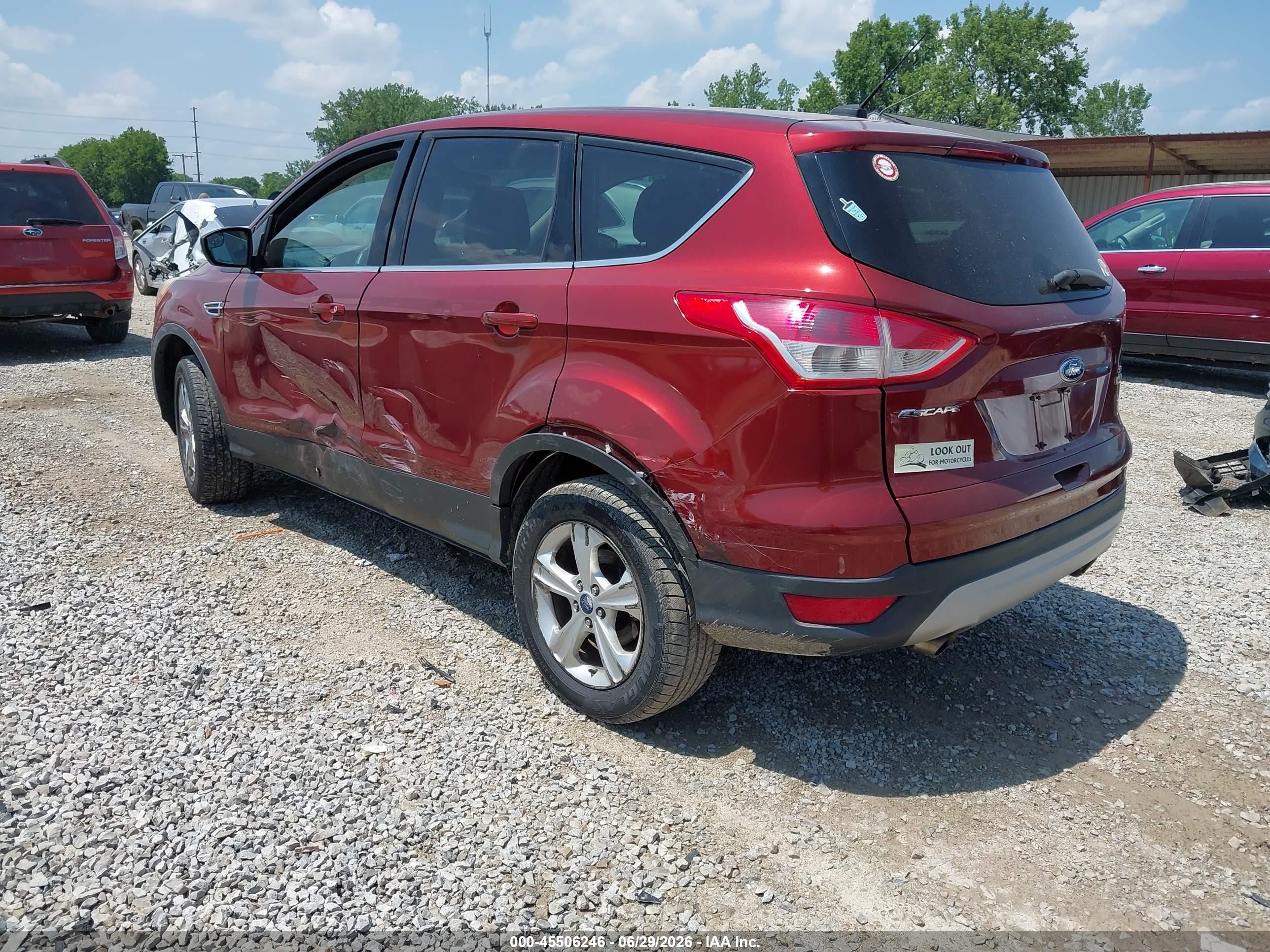 2014 Ford Escape Se Orange vin: 1FMCU0GX6EUA68903