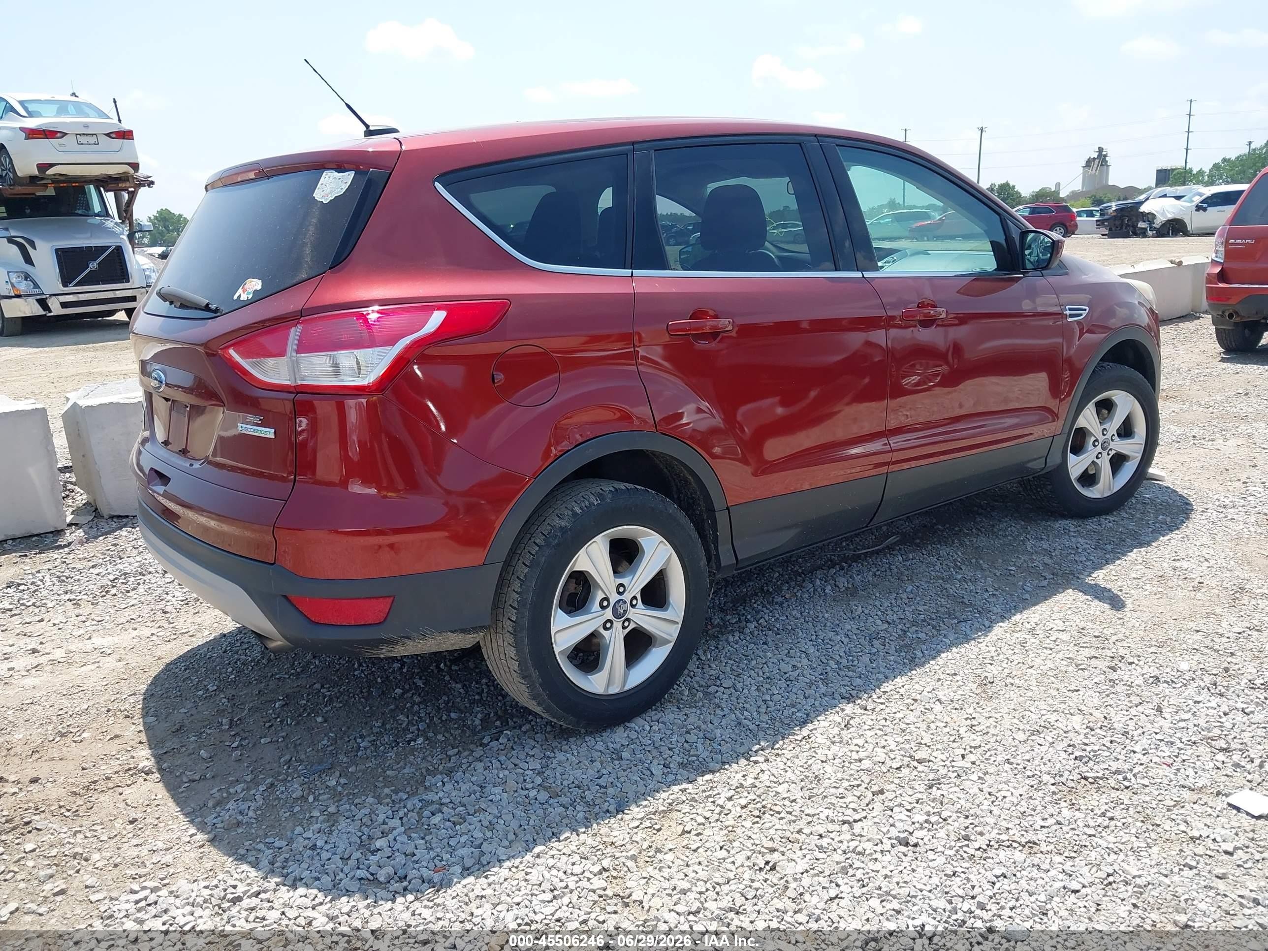 2014 Ford Escape Se Orange vin: 1FMCU0GX6EUA68903