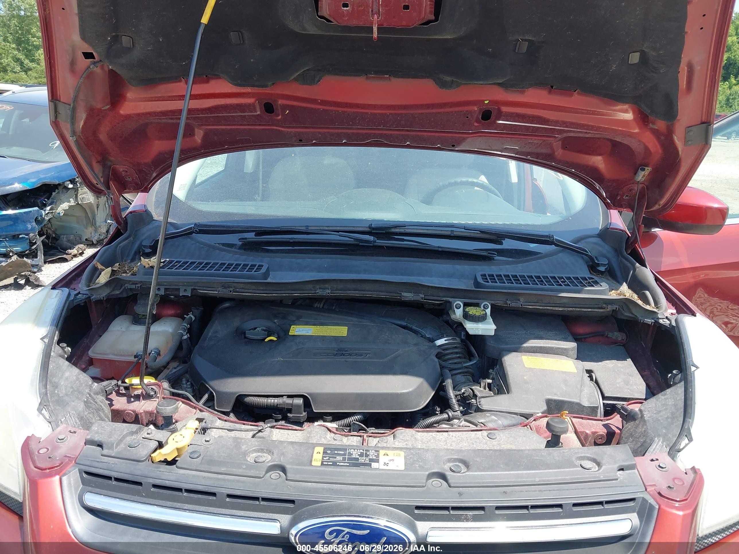 2014 Ford Escape Se Orange vin: 1FMCU0GX6EUA68903