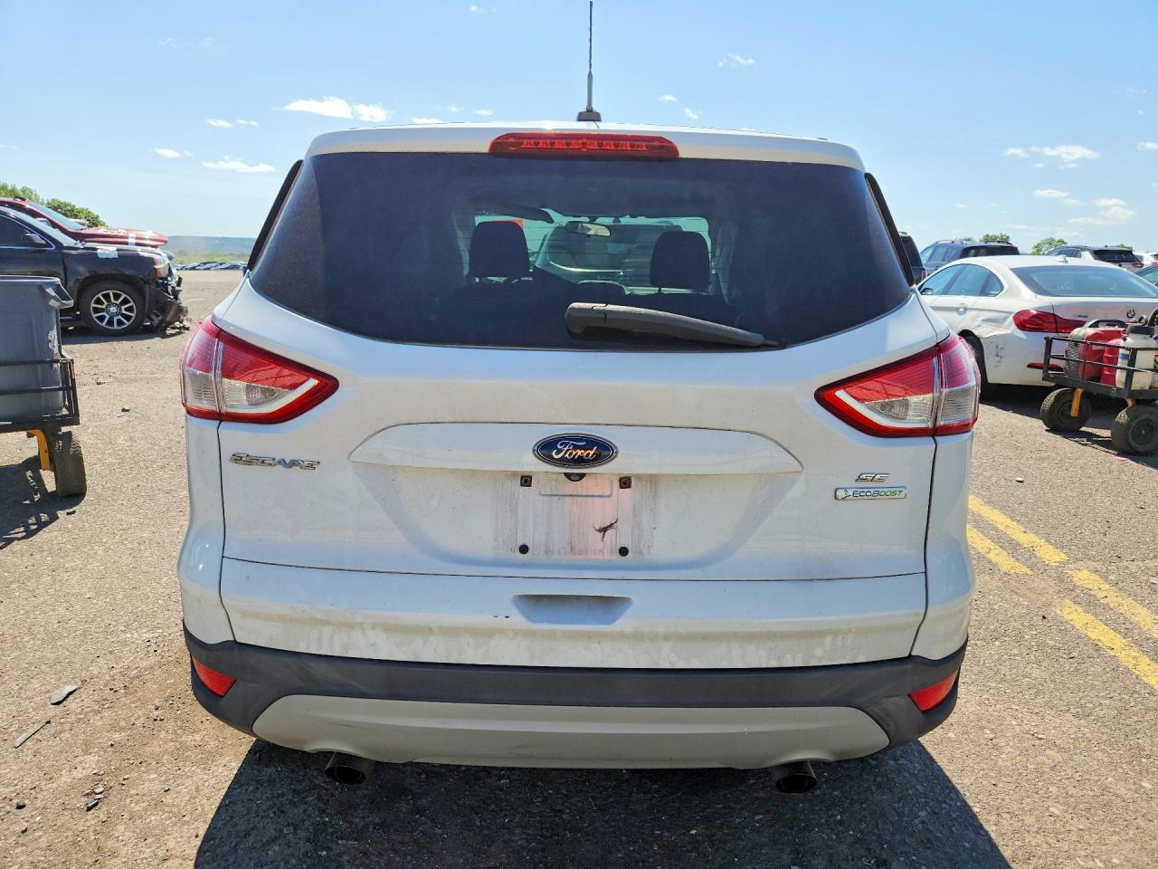 2014 Ford Escape Se White vin: 1FMCU0GX6EUB54714
