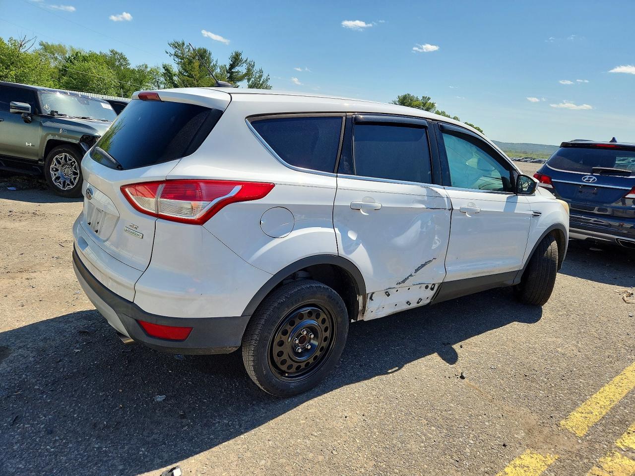 2014 Ford Escape Se White vin: 1FMCU0GX6EUB54714