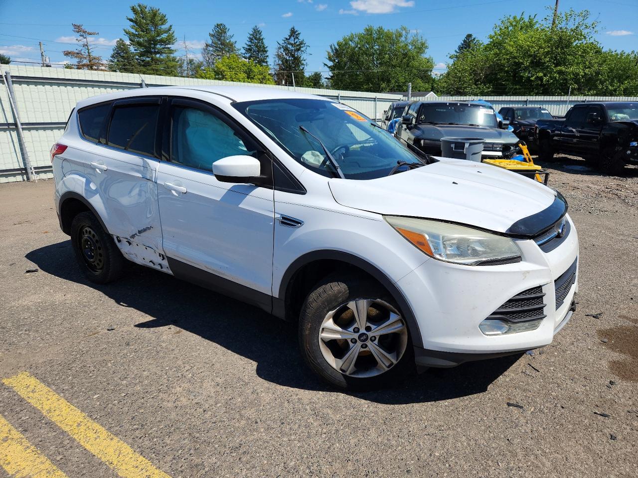 2014 Ford Escape Se White vin: 1FMCU0GX6EUB54714