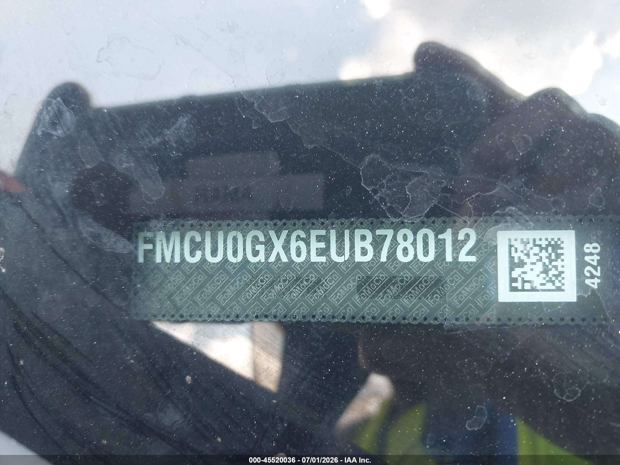 2014 Ford Escape Se Синий vin: 1FMCU0GX6EUB78012