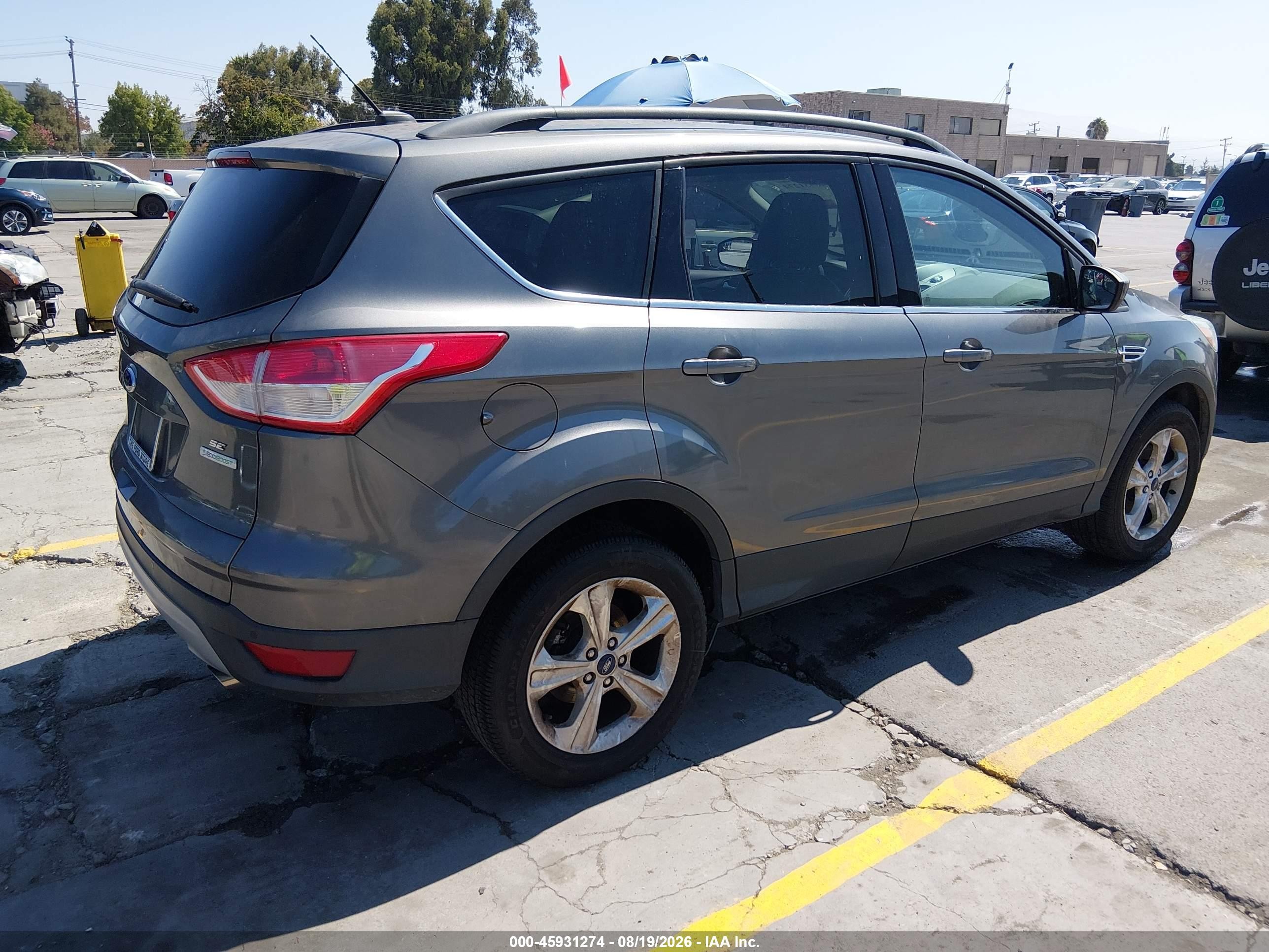 2014 Ford Escape Se Gray vin: 1FMCU0GX6EUB80732