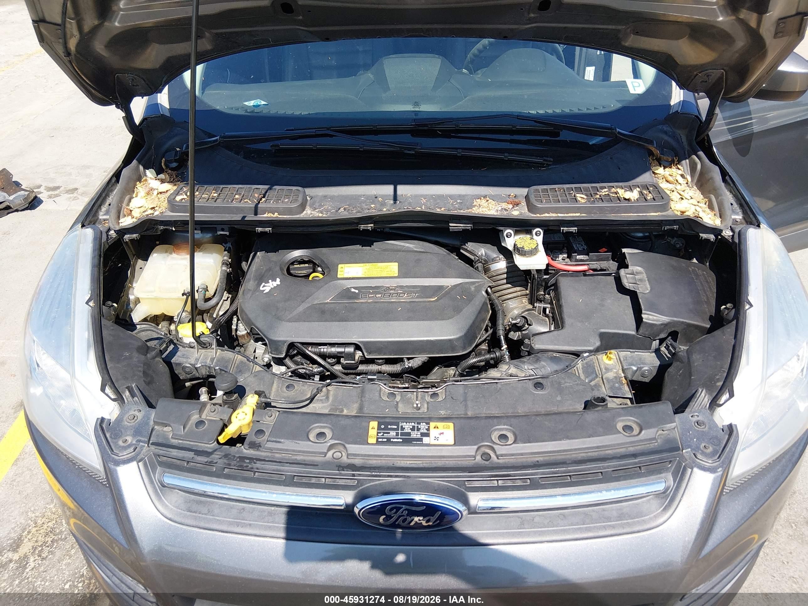 2014 Ford Escape Se Gray vin: 1FMCU0GX6EUB80732