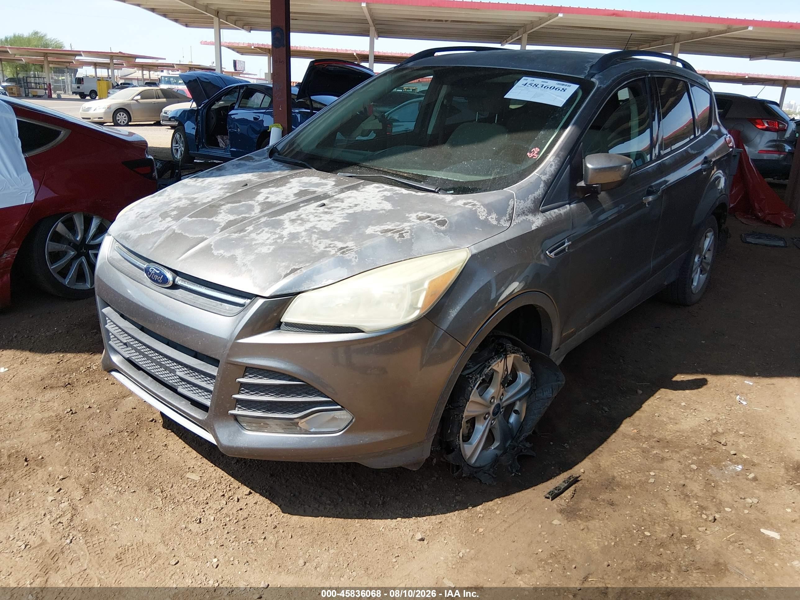 2014 Ford Escape Se Gray vin: 1FMCU0GX6EUB86272